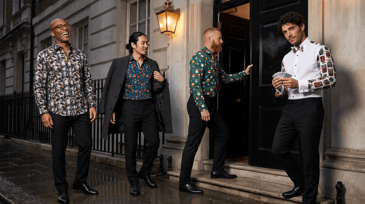 Halloween Poker Night Outfits for Men: Chess, Dice and Card Prints - Claudio Lugli Shirts