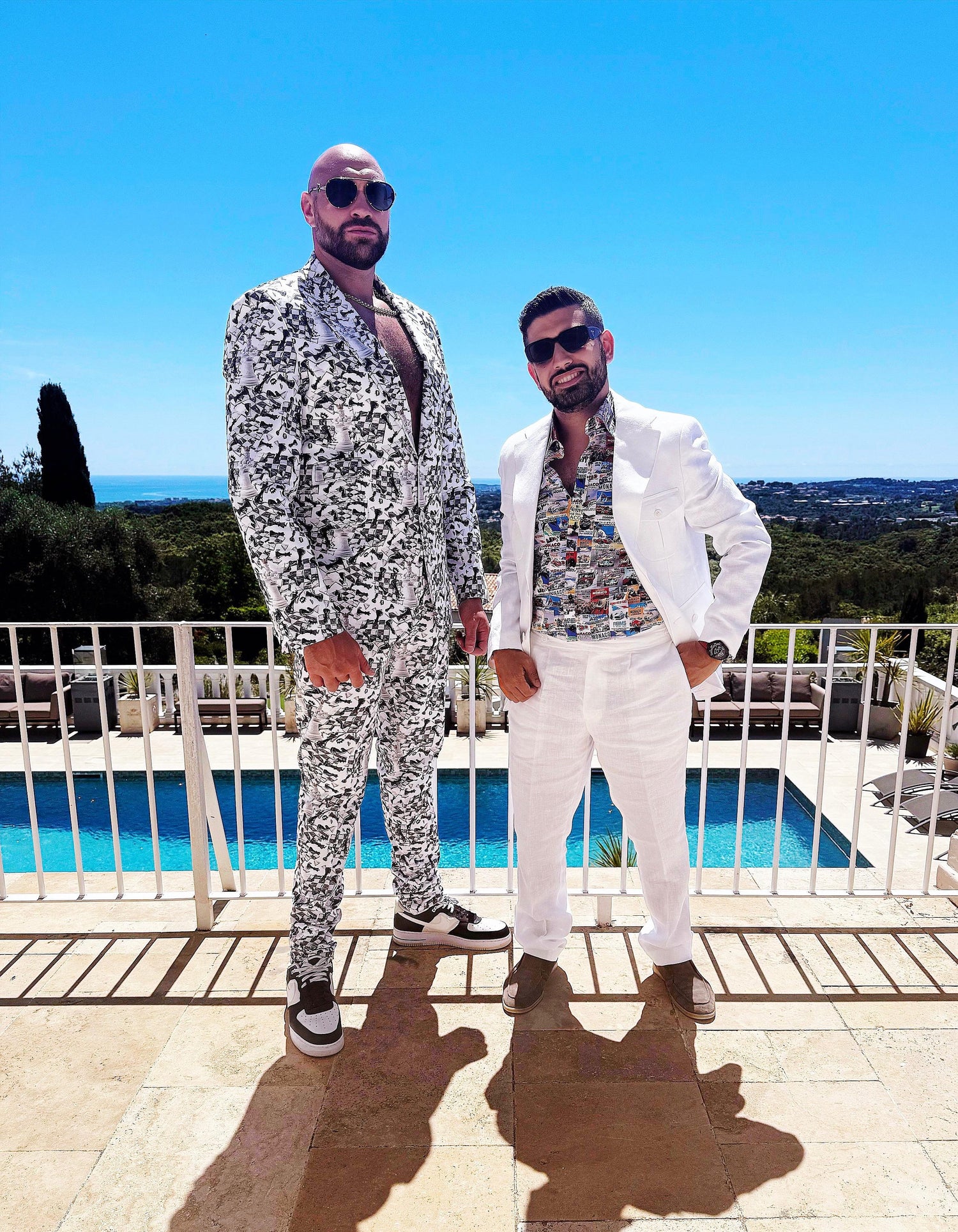 Tyson Fury in Monaco | Claudio Lugli Chessboard Suit at F1 - Claudio Lugli Shirts