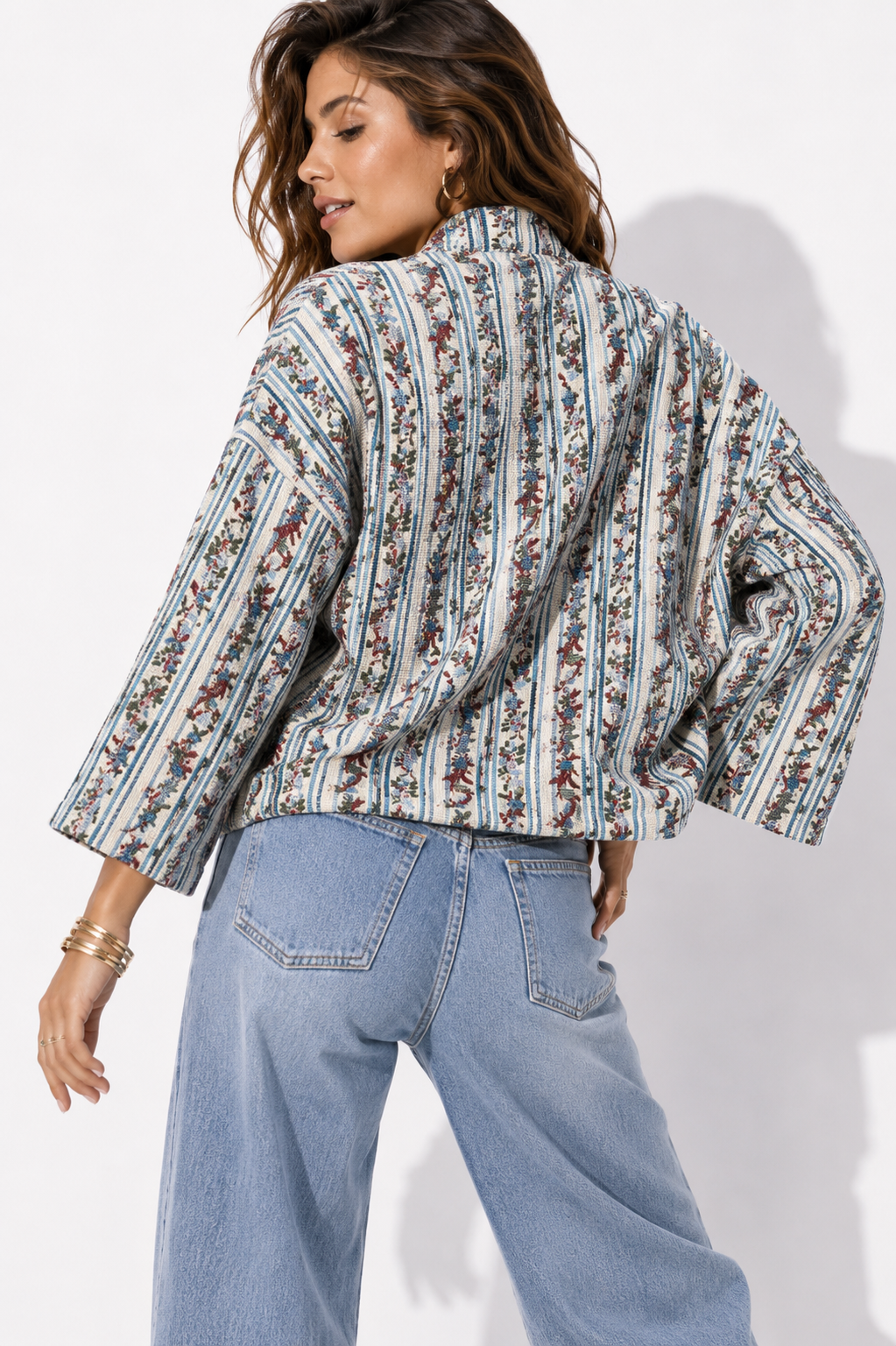BOTANICAL STRIPE WOMEN'S JACKET