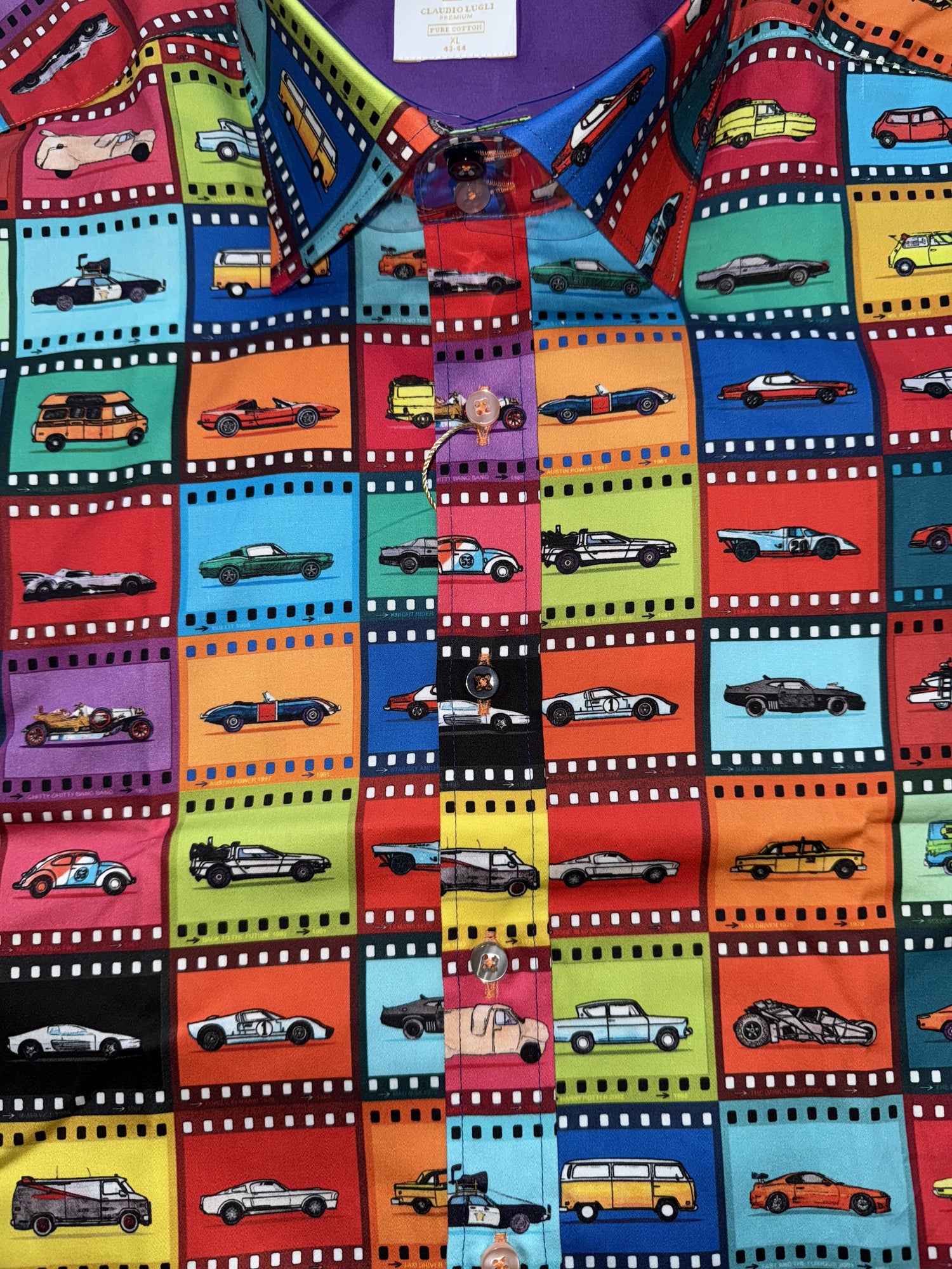 FAMOUS CARS PRINT SHIRT – Premium Men's Patterned Shirt by Claudio Lugli | Bold Design, Tailored Fit, Best Printed Shirts