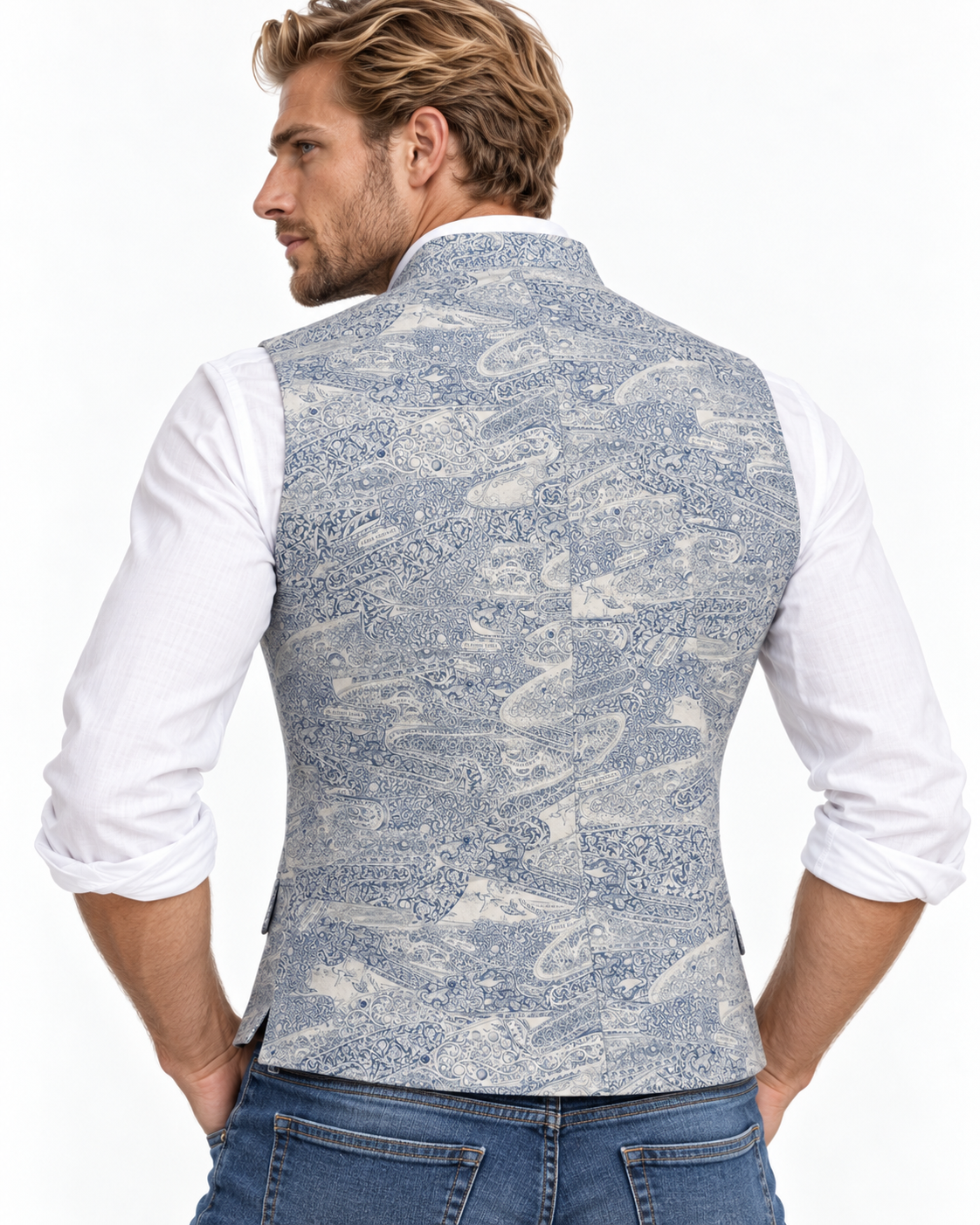 The Gunroom Paisley Sleeveless Jacket