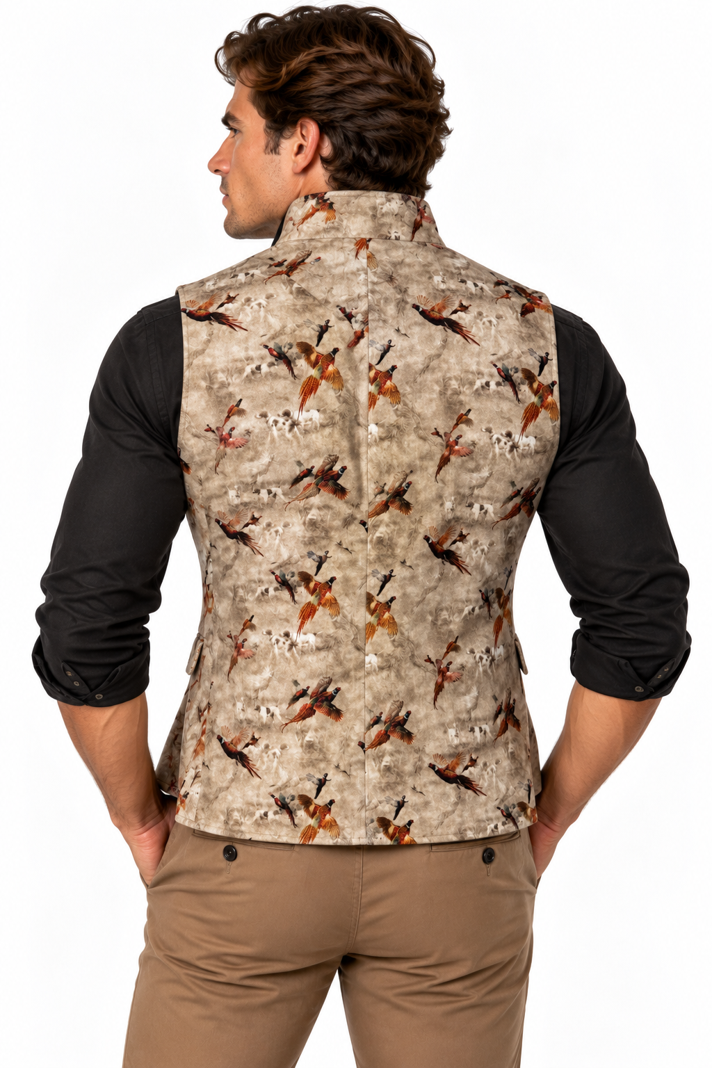 Pheasants in Flight Sleeveless Jacket