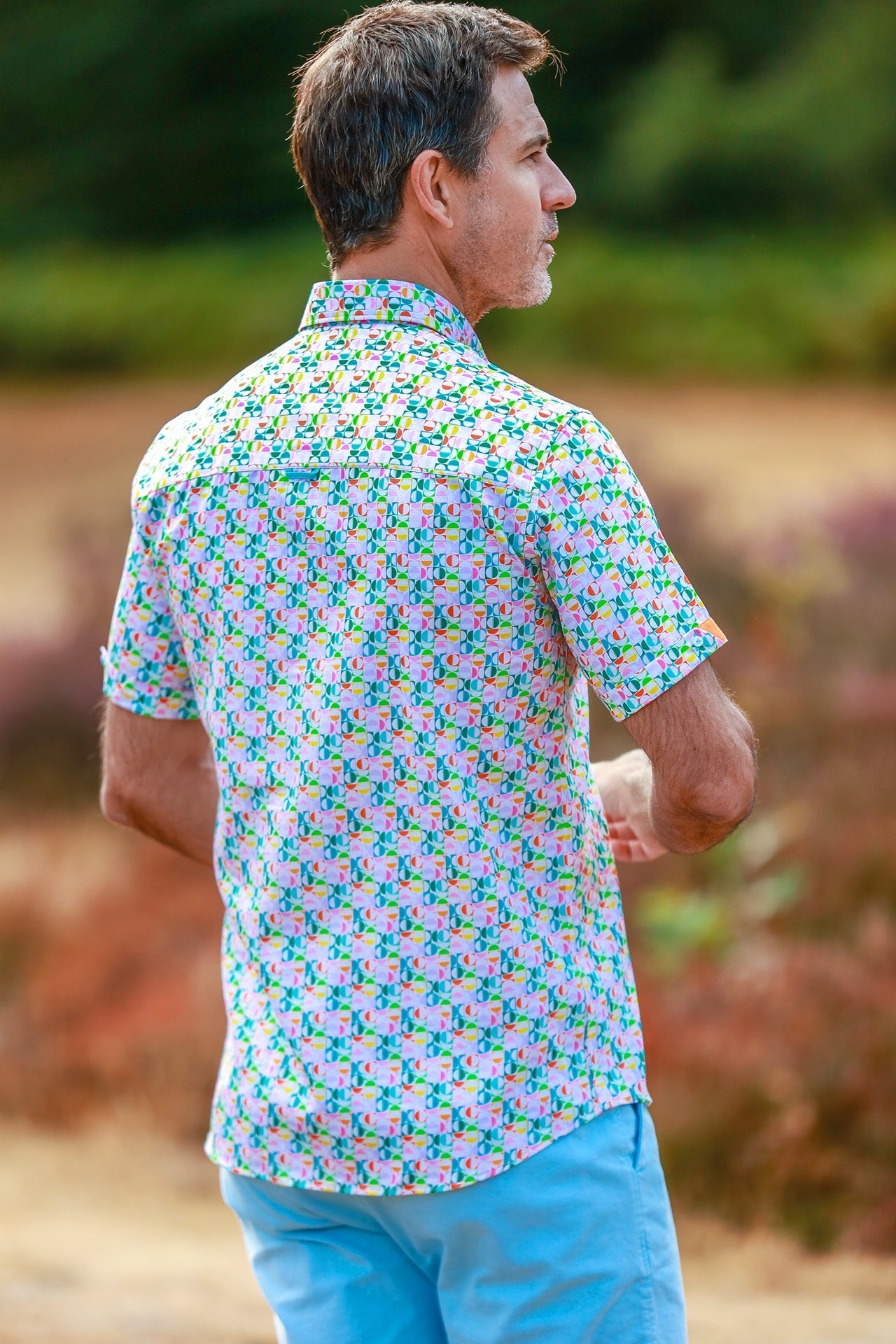 Abstract Circles Short Sleeve Shirt - Claudio Lugli Shirts