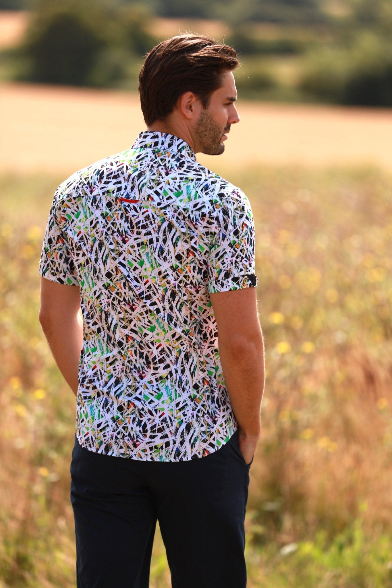 ABSTRACT MEN SHORT SLEEVE - Premium Men's Patterned Shirt by Claudio Lugli | Bold Design, Tailored Fit, Best Printed Shirts