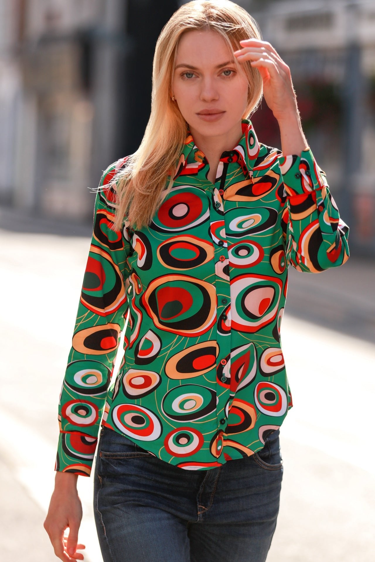 ABSTRACT SWIRL WOMENS PRINT SHIRT – Premium Men's Patterned Shirt by Claudio Lugli | Bold Design, Tailored Fit, Best Printed Shirts