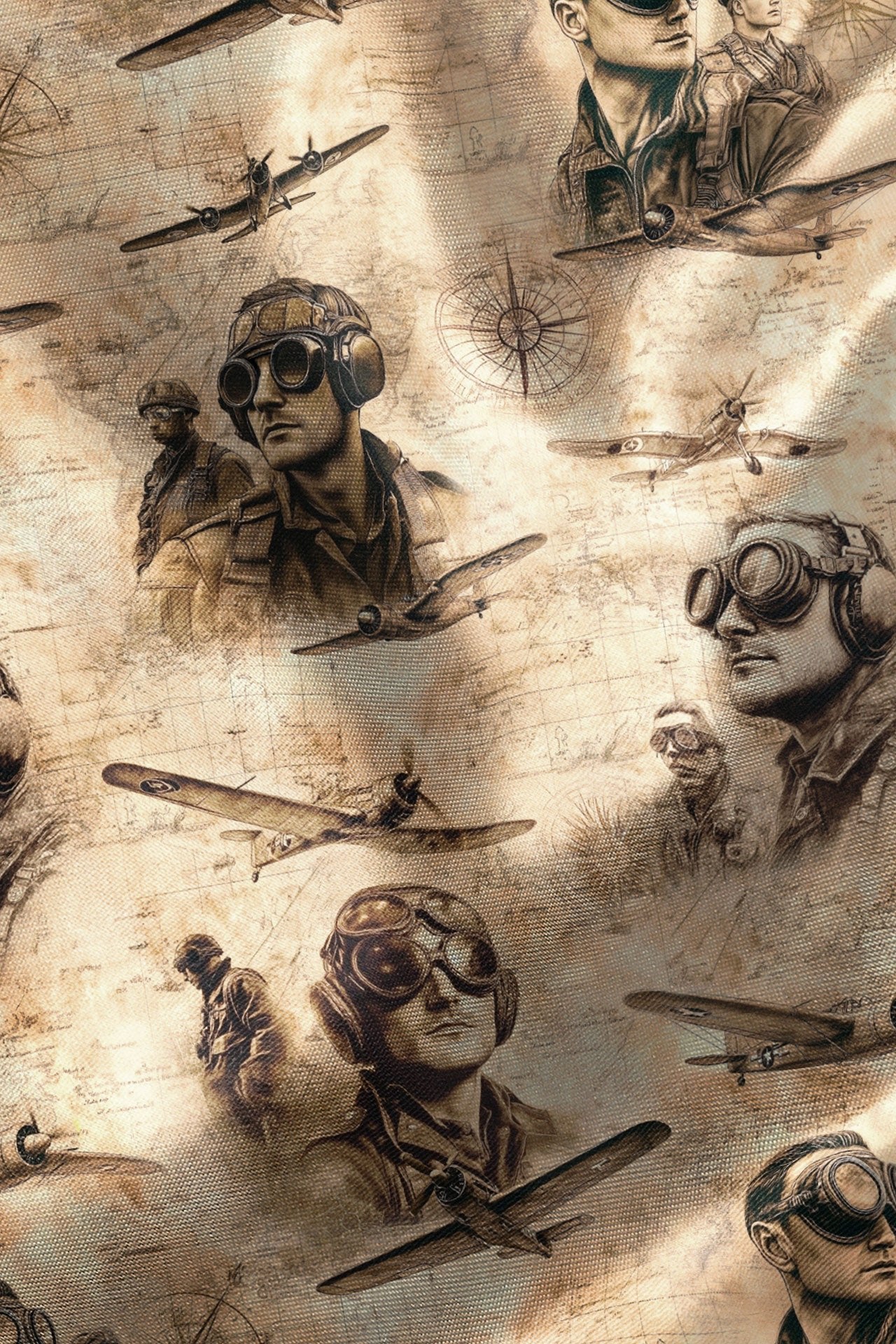 AIR FORCE TENCEL PRINT SHIRT - Claudio Lugli Shirts