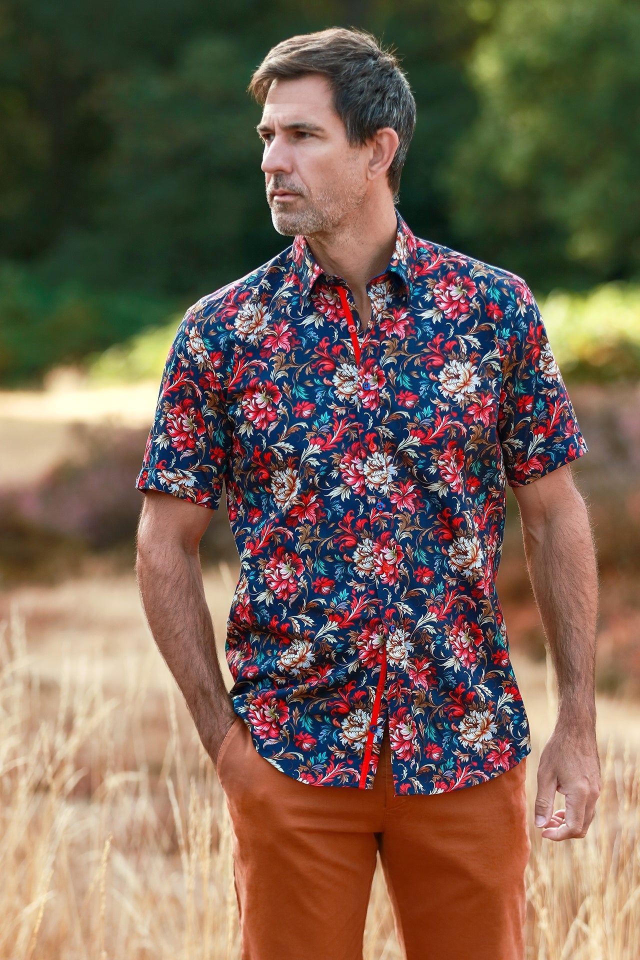 Baroque Bloom Short Sleeve Shirt - Claudio Lugli Shirts