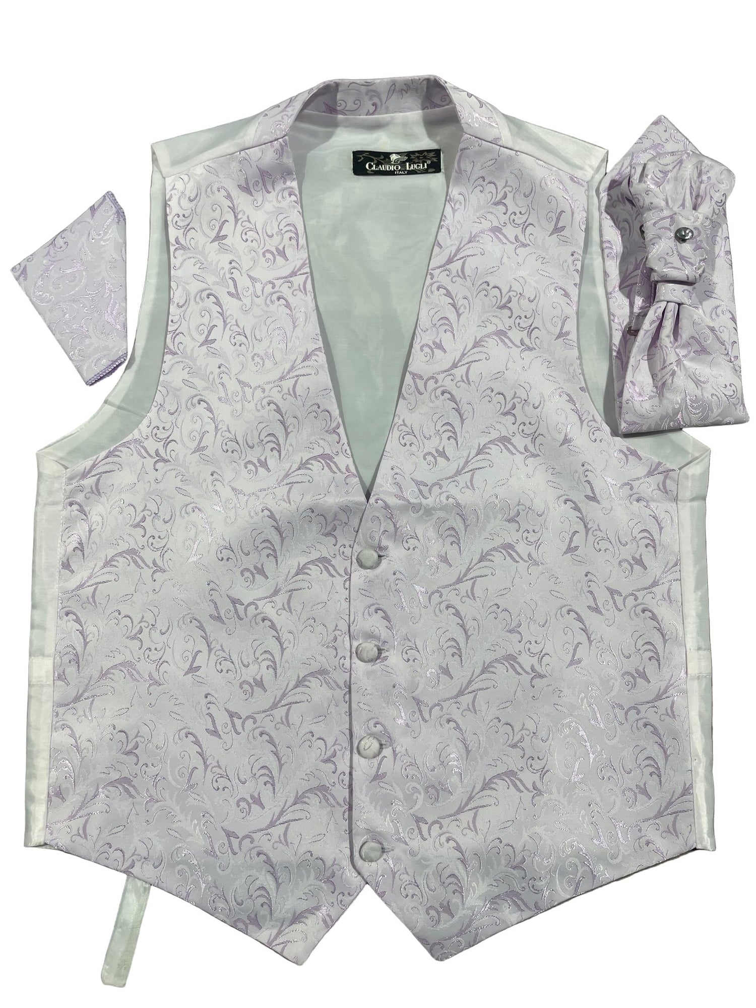 BAROQUE WAISTCOAT, CRAVAT AND HANDKERCHIEF SET - Claudio Lugli Shirts