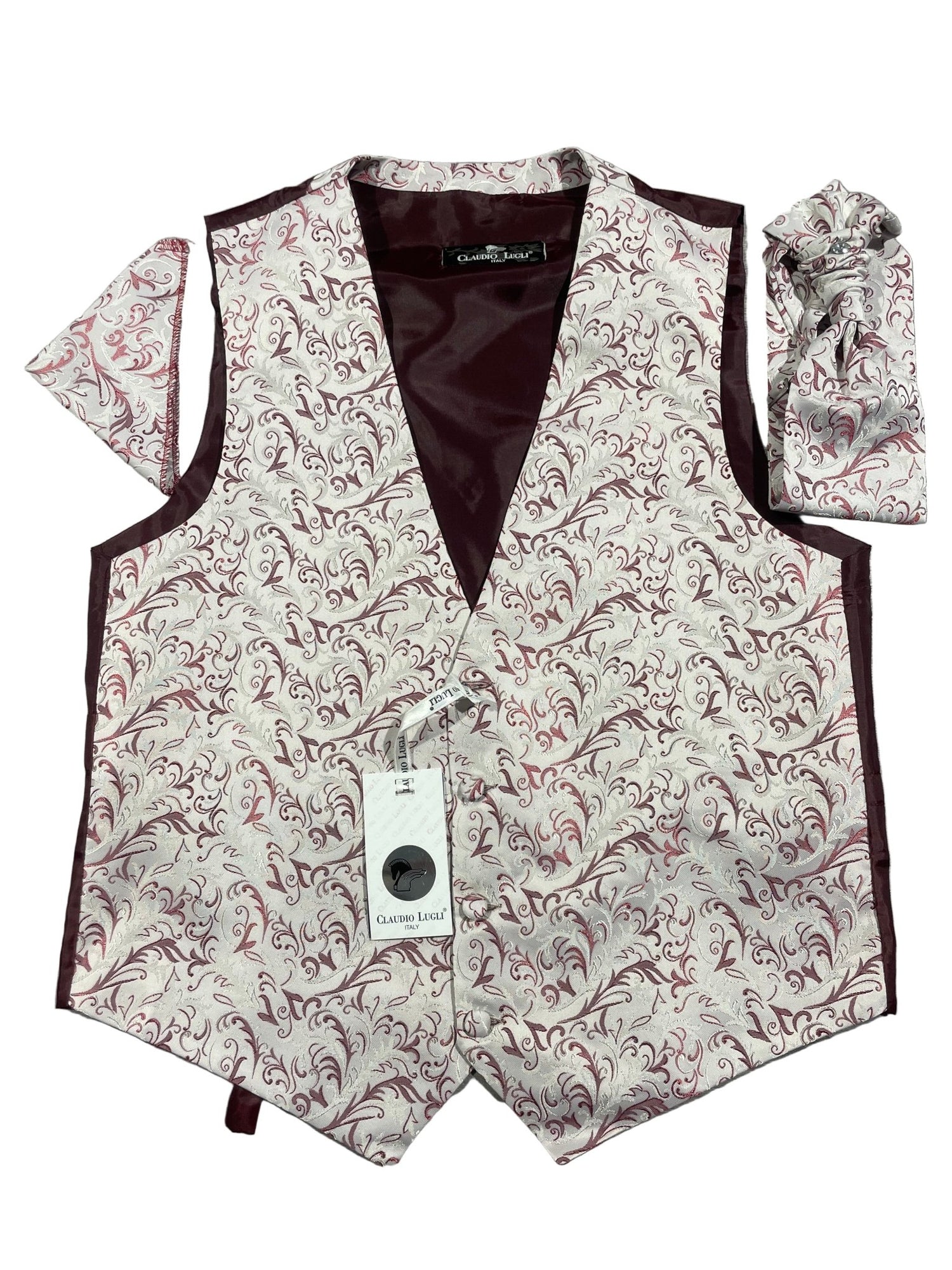 BAROQUE WAISTCOAT, CRAVAT AND HANDKERCHIEF SET - Claudio Lugli Shirts