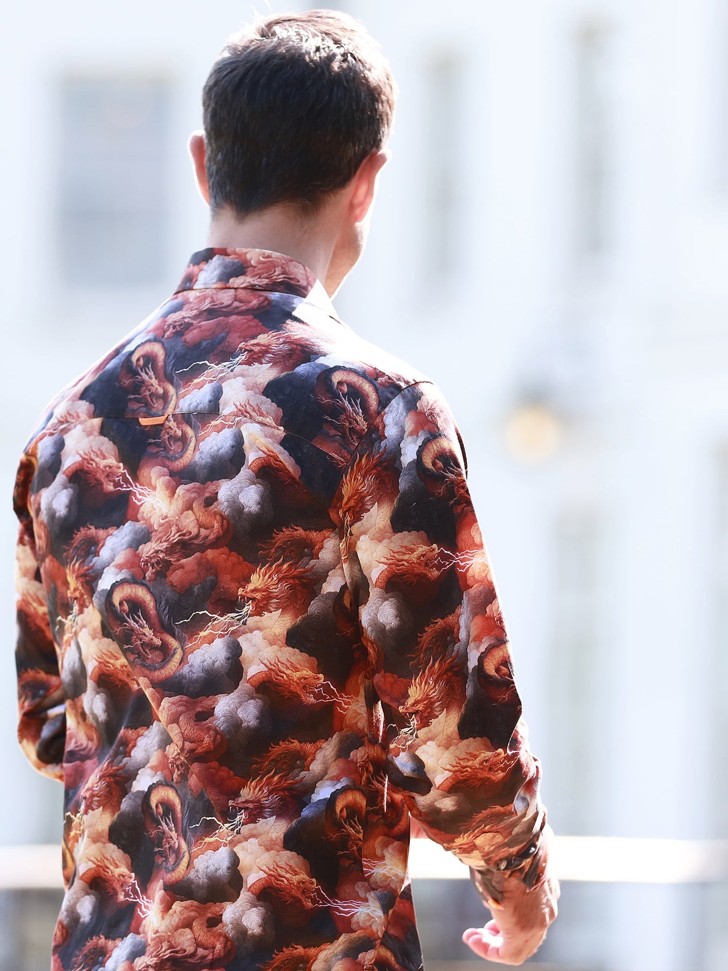 BATTLE OF THE DRAGONS PRINT SHIRT - Claudio Lugli Shirts