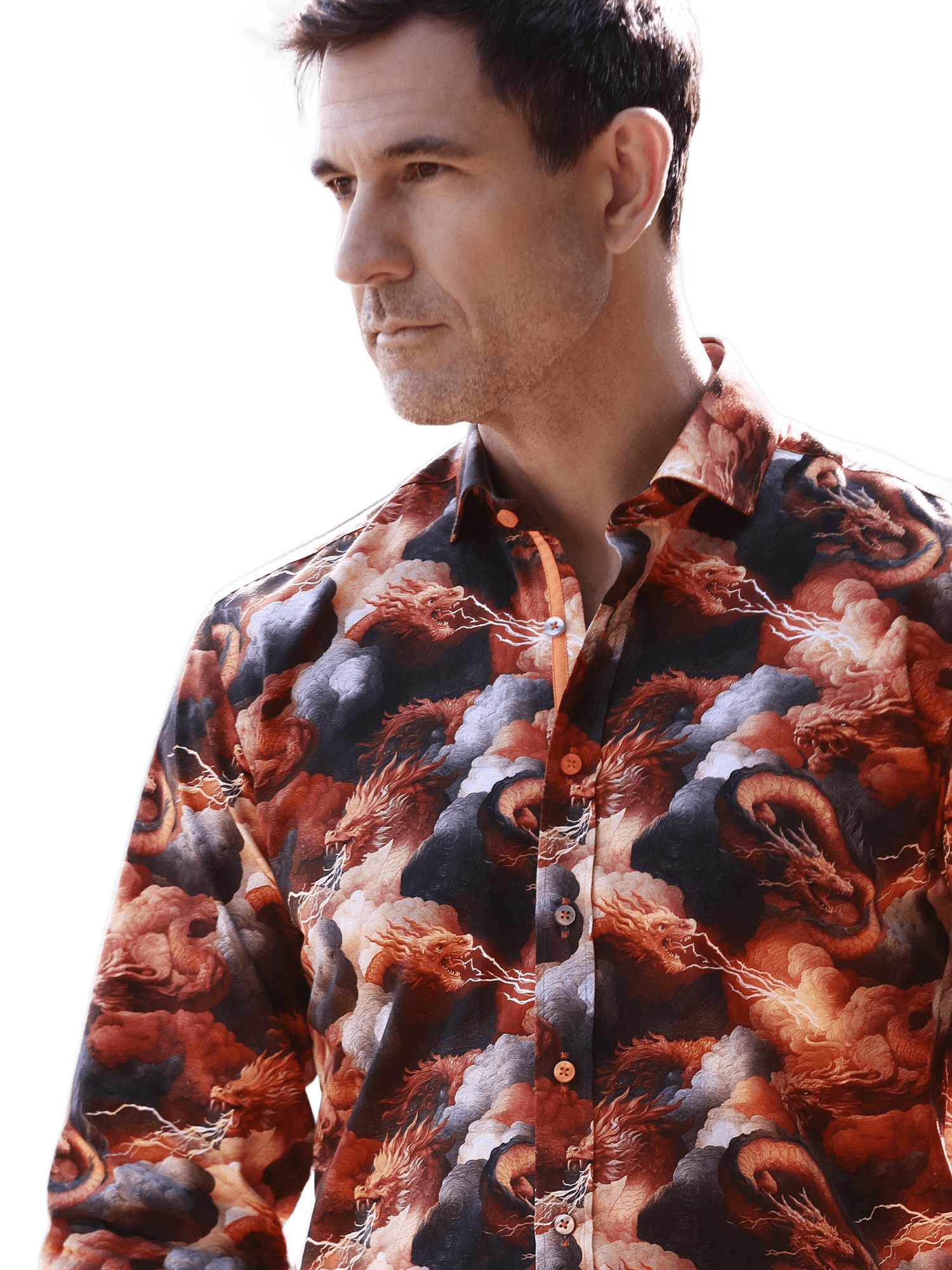 Battle of the Dragons Print Shirt - Claudio Lugli Shirts