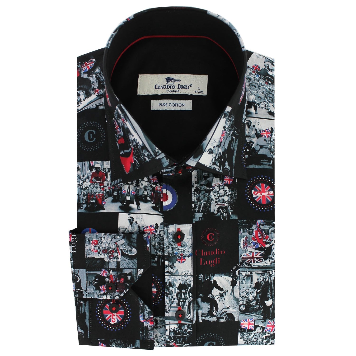 BEST OF BRITAIN PRINT SHIRT – Premium Men's Patterned Shirt by Claudio Lugli | Bold Design, Tailored Fit, Best Printed Shirts