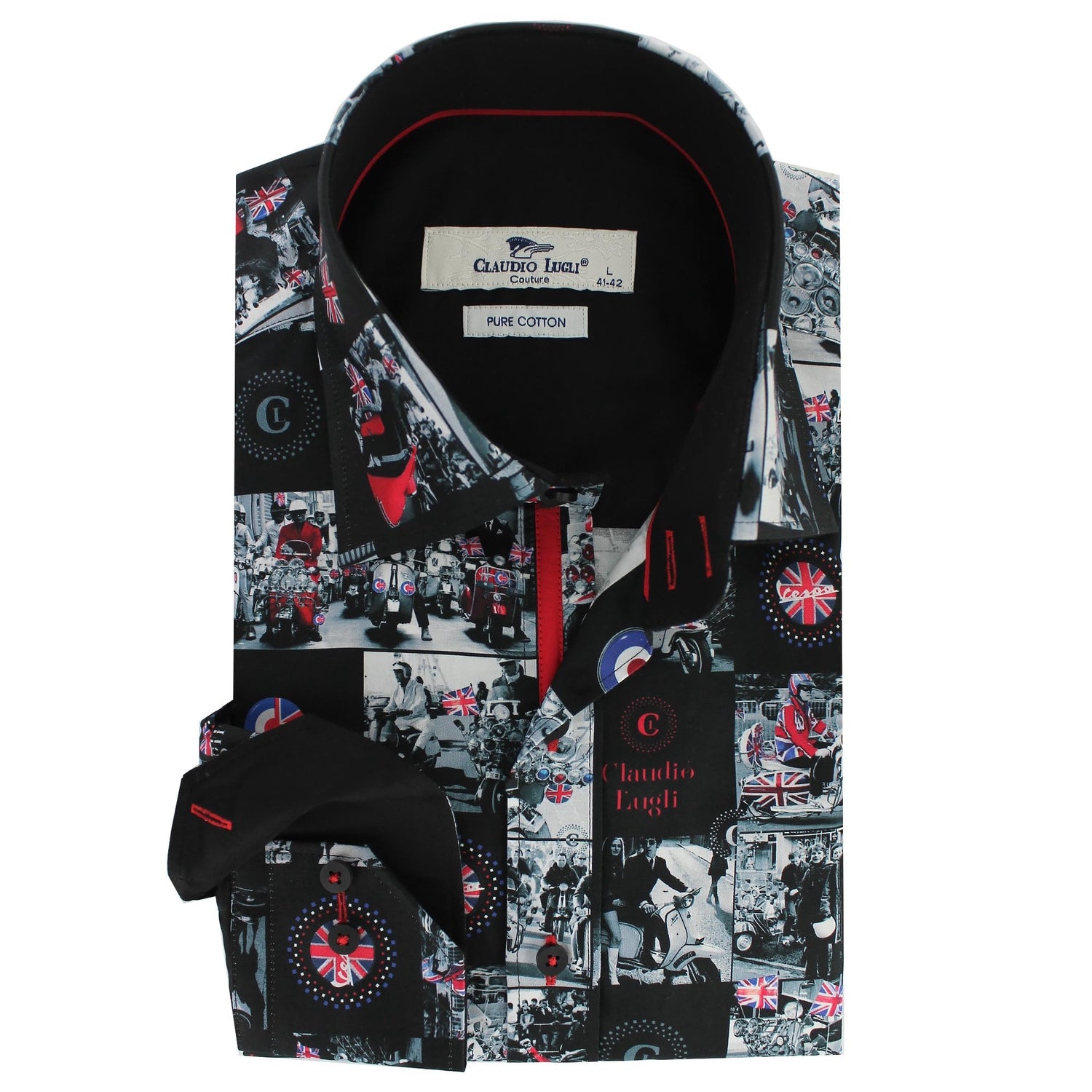 BEST OF BRITAIN PRINT SHIRT – Premium Men's Patterned Shirt by Claudio Lugli | Bold Design, Tailored Fit, Best Printed Shirts