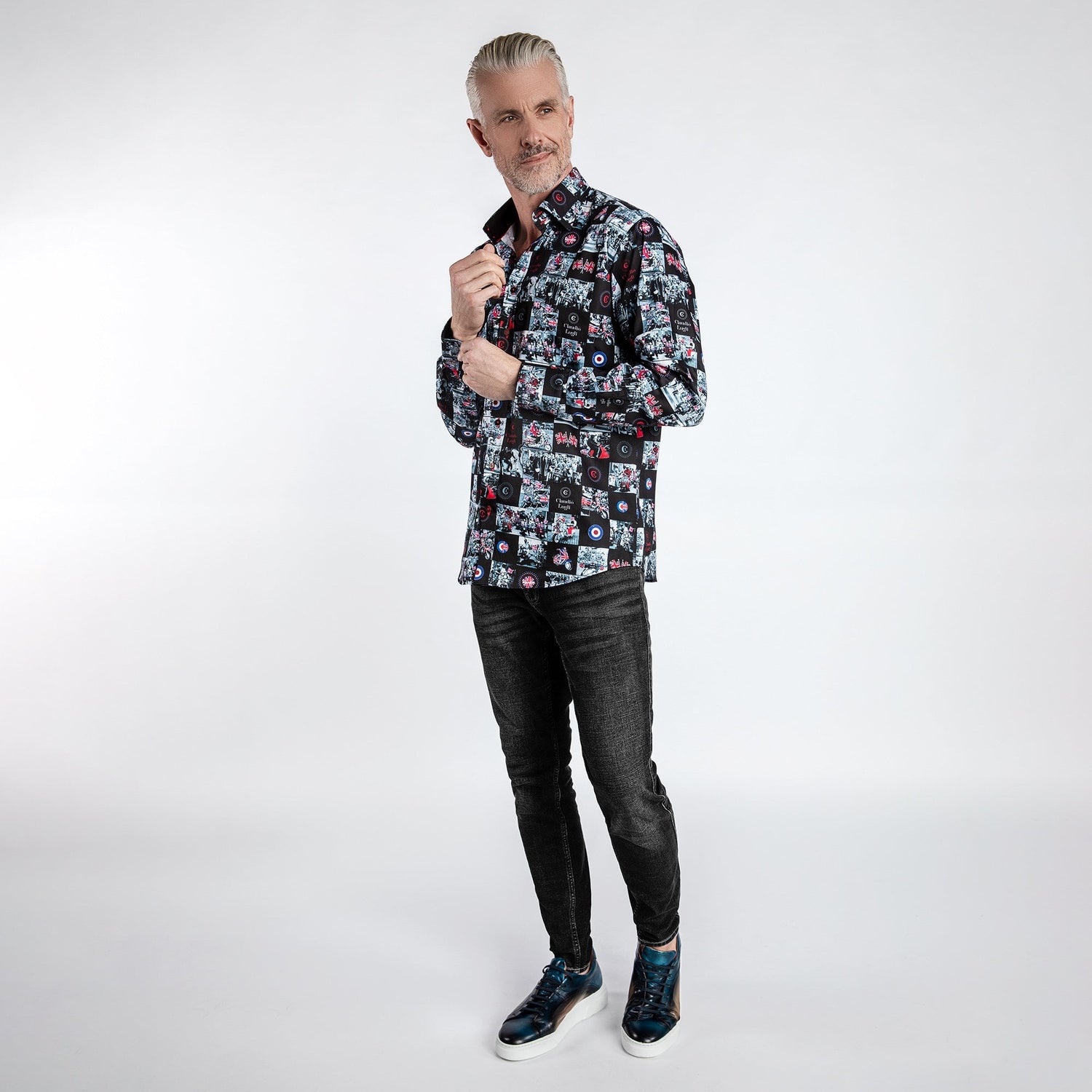 BEST OF BRITAIN PRINT SHIRT – Premium Men's Patterned Shirt by Claudio Lugli | Bold Design, Tailored Fit, Best Printed Shirts