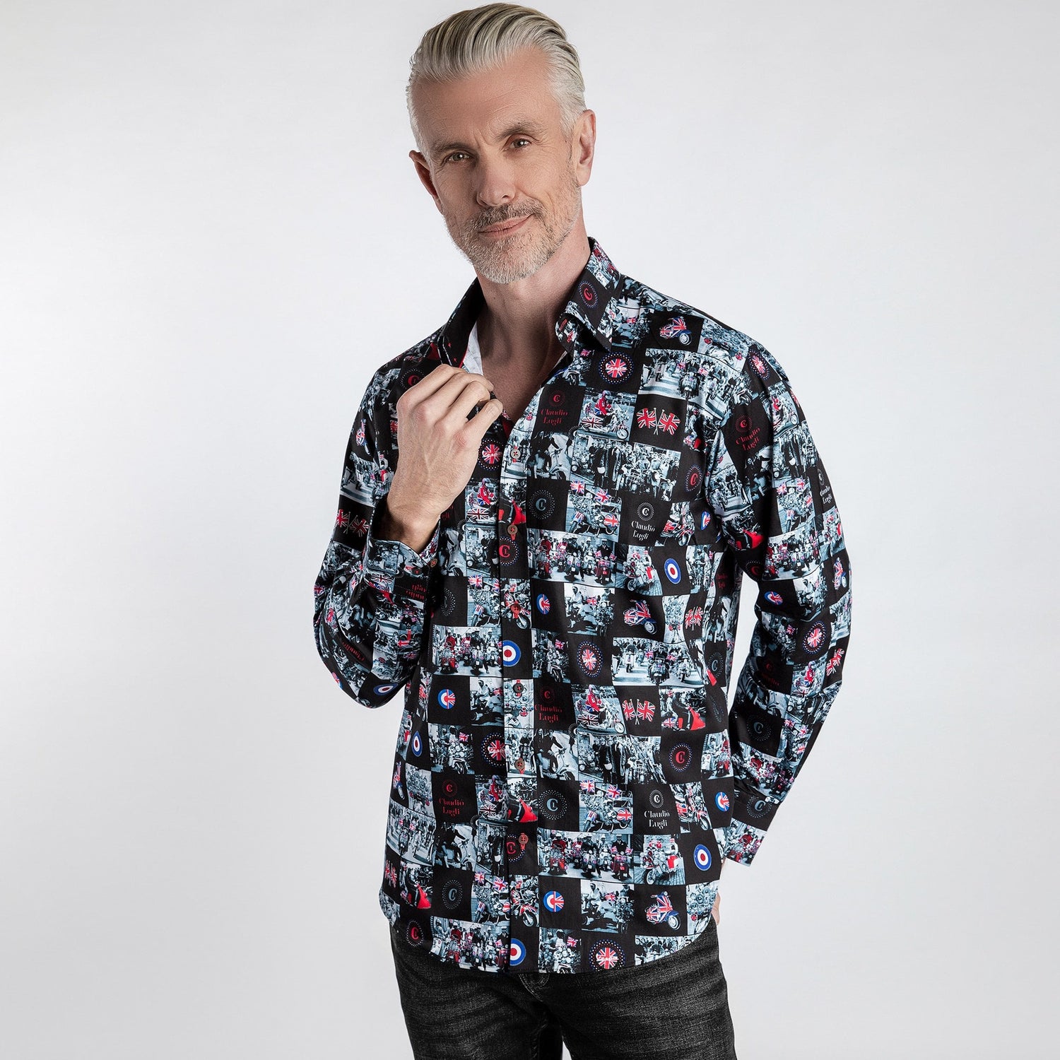 BEST OF BRITAIN PRINT SHIRT – Premium Men's Patterned Shirt by Claudio Lugli | Bold Design, Tailored Fit, Best Printed Shirts