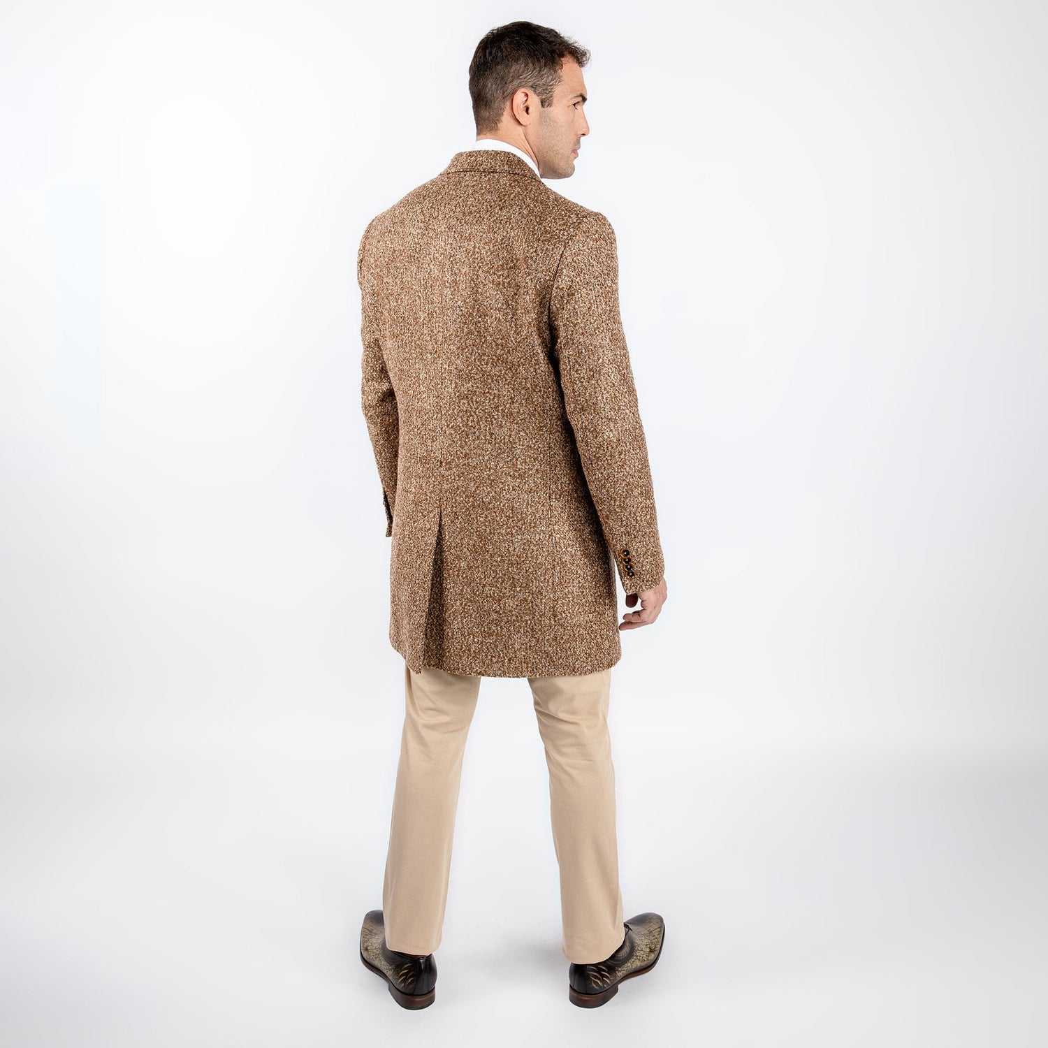 BOUCLE LONG COAT - Premium Men's Patterned Shirt by Claudio Lugli | Bold Design, Tailored Fit, Best Printed Shirts