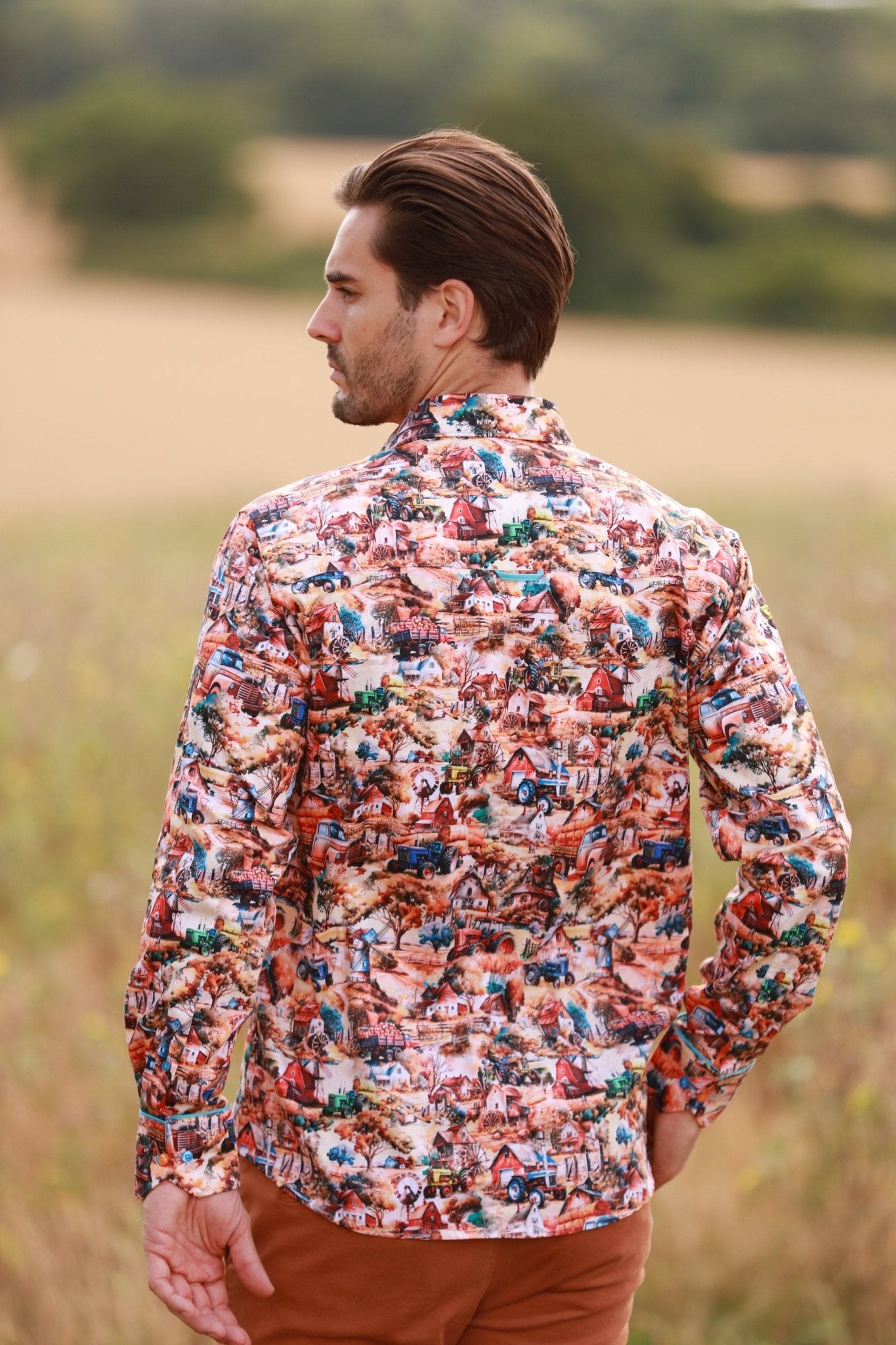 BOUNTIFUL HARVEST PRINT SHIRT - Premium Men's Patterned Shirt by Claudio Lugli | Bold Design, Tailored Fit, Best Printed Shirts