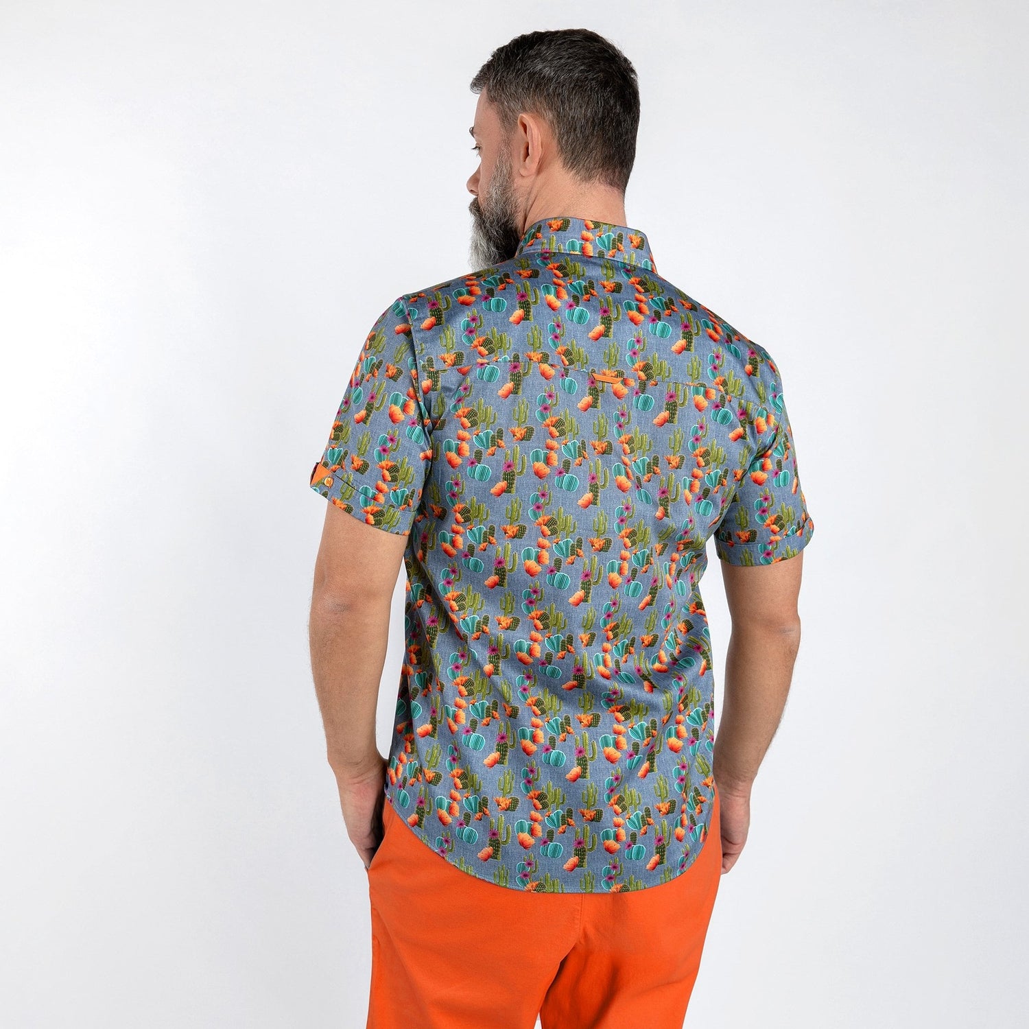 CACTUS PRINT SHORT SLEEVE SHIRT - Claudio Lugli Shirts