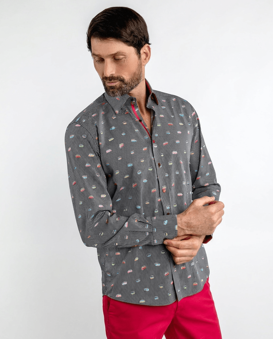 Campervan Stripe Print Shirt - Claudio Lugli Shirts