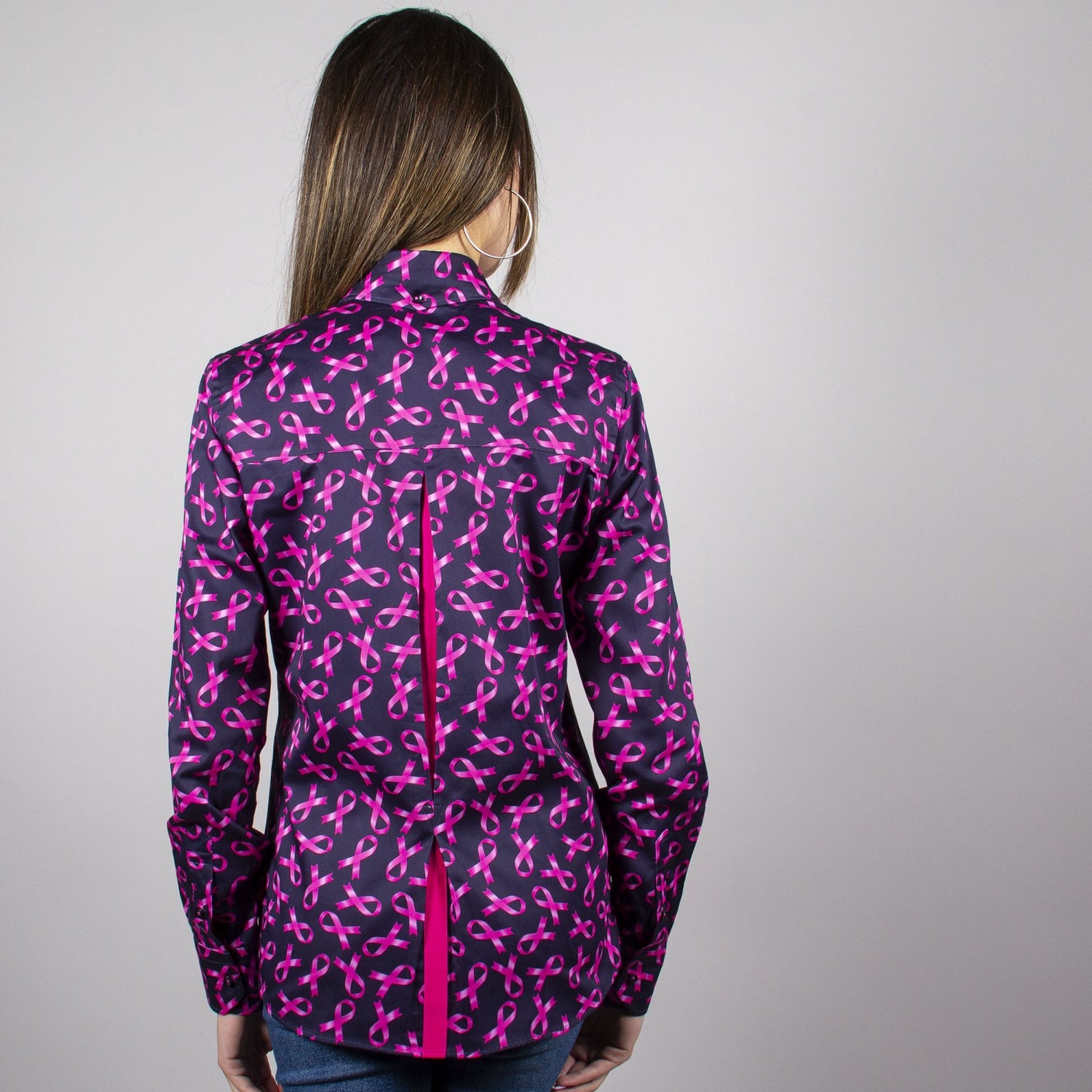 CANCER RIBBON WOMENS SHIRT - Premium Men's Patterned Shirt by Claudio Lugli | Bold Design, Tailored Fit, Best Printed Shirts