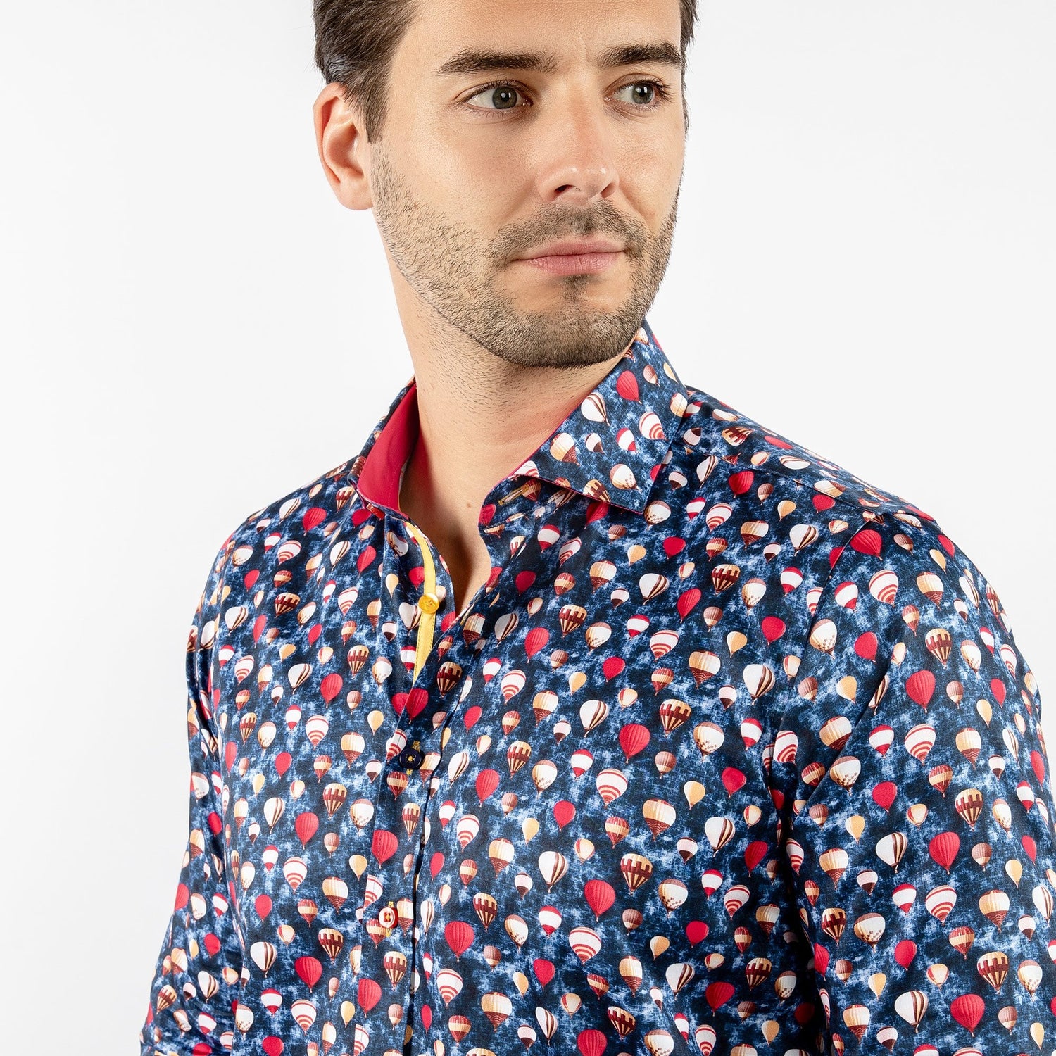 CAPPADOCIA FLOATING HOT AIR BALLOONS PRINT SHIRT - Premium Men's Patterned Shirt by Claudio Lugli | Bold Design, Tailored Fit, Best Printed Shirts