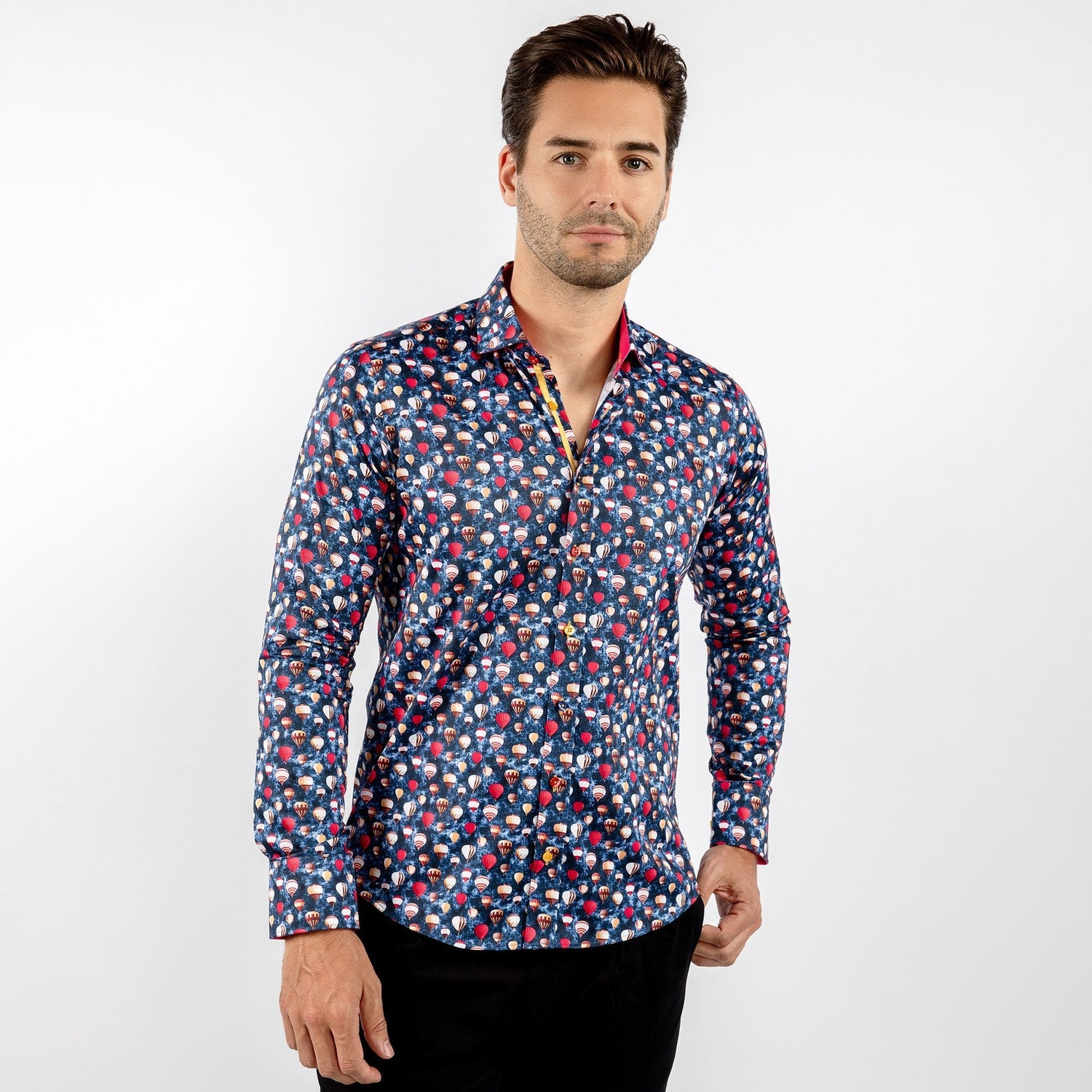CAPPADOCIA FLOATING HOT AIR BALLOONS PRINT SHIRT - Premium Men's Patterned Shirt by Claudio Lugli | Bold Design, Tailored Fit, Best Printed Shirts