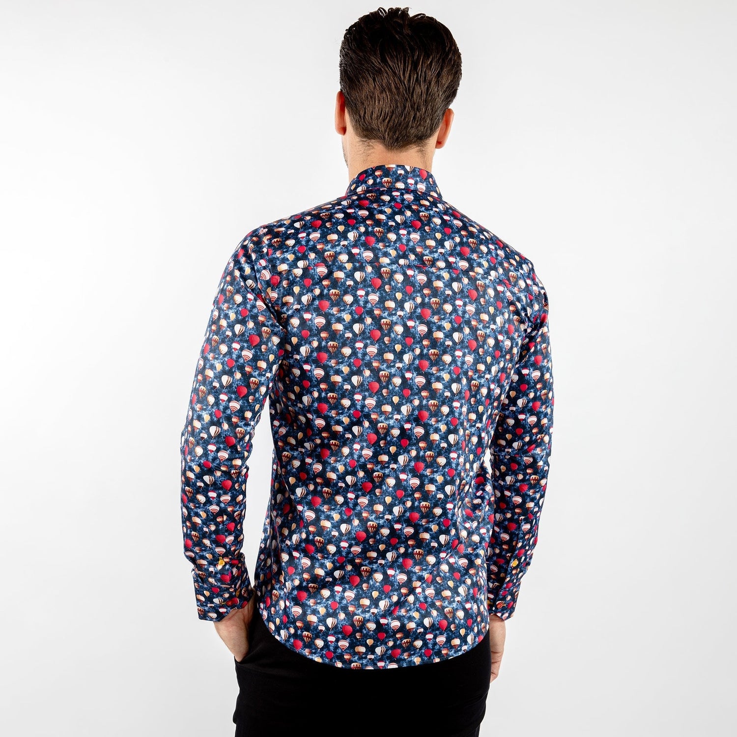 CAPPADOCIA FLOATING HOT AIR BALLOONS PRINT SHIRT - Premium Men's Patterned Shirt by Claudio Lugli | Bold Design, Tailored Fit, Best Printed Shirts