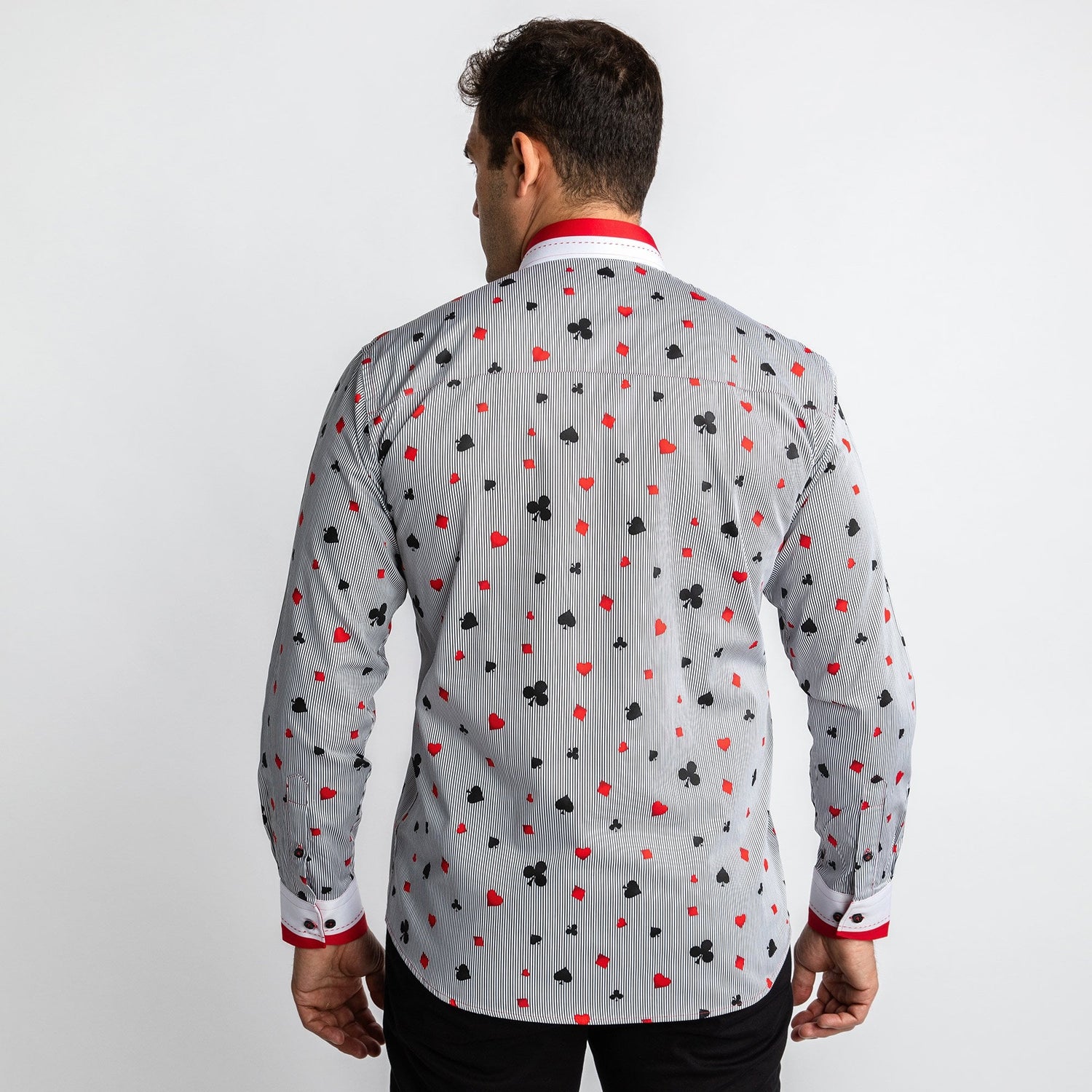 CARD SYMBOLS PRINT SHIRT – Premium Men's Patterned Shirt by Claudio Lugli | Bold Design, Tailored Fit, Best Printed Shirts