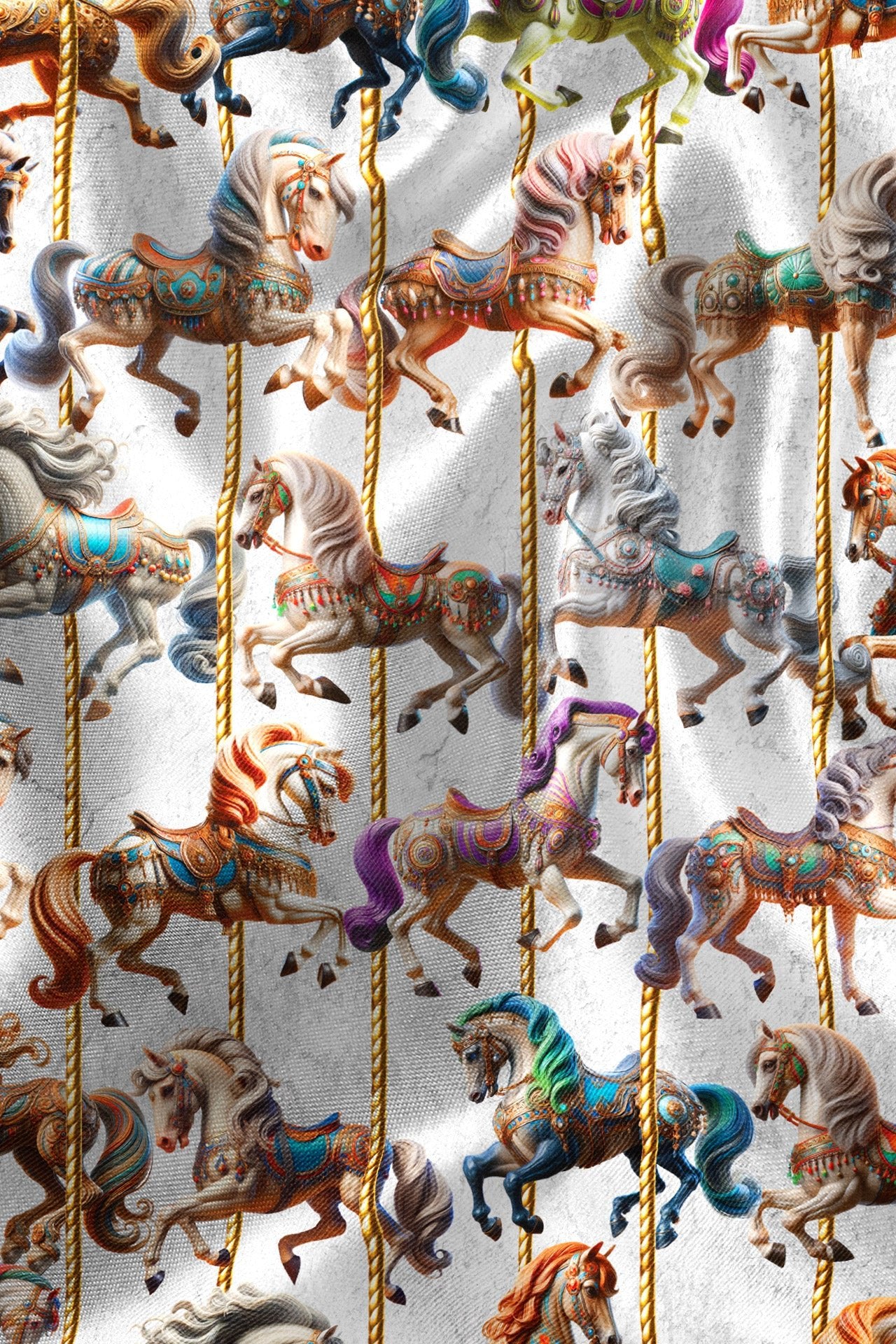 CAROUSEL HORSES PRINT SHIRT - Premium Men's Patterned Shirt by Claudio Lugli | Bold Design, Tailored Fit, Best Printed Shirts