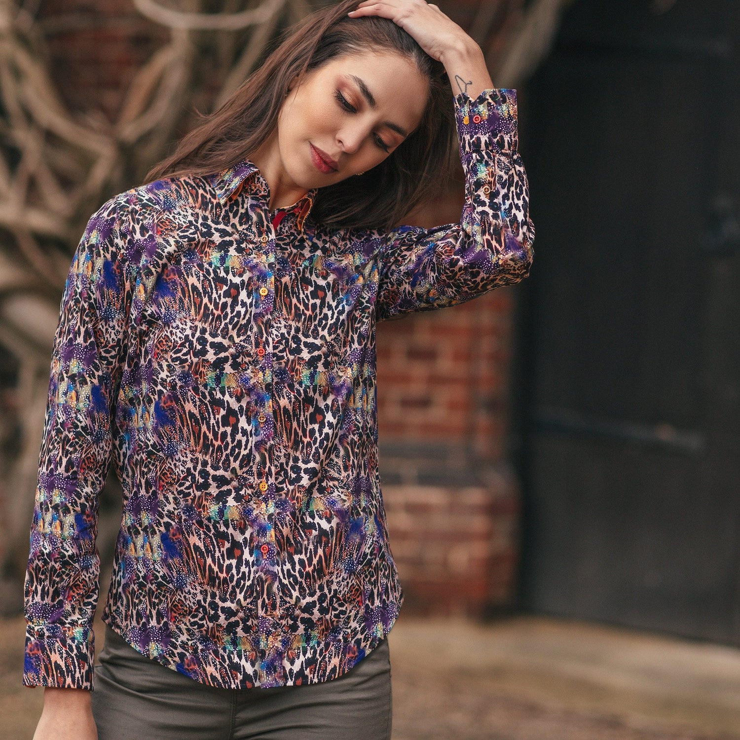 CATWOMAN LEOPARD WOMENS PRINT SHIRT – Premium Men's Patterned Shirt by Claudio Lugli | Bold Design, Tailored Fit, Best Printed Shirts