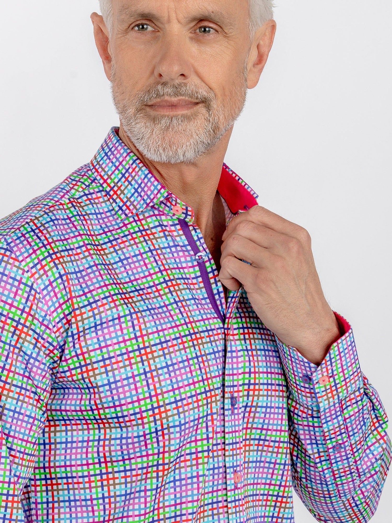 CHECK GINGHAM PINK INSERT - Claudio Lugli Shirts