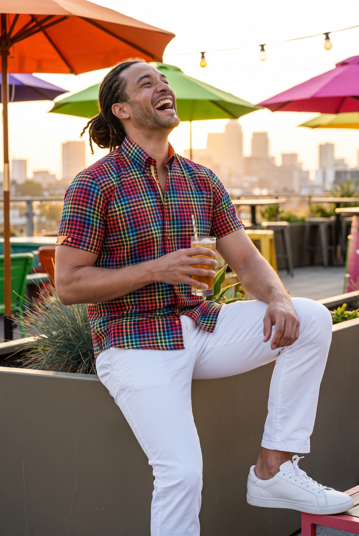 Check Short Sleeve Shirt - Multicolour - Claudio Lugli Shirts