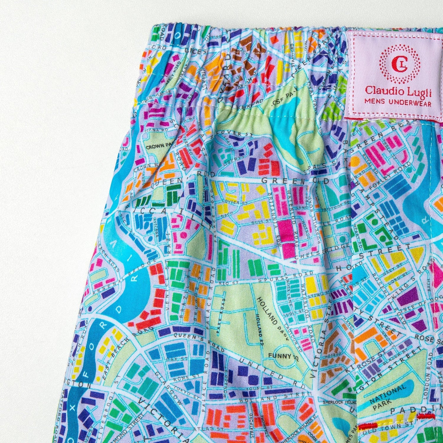 CITY MAP COTTON POPLIN PRINT BOXER SHORTS - Premium Men's Patterned Shirt by Claudio Lugli | Bold Design, Tailored Fit, Best Printed Shirts