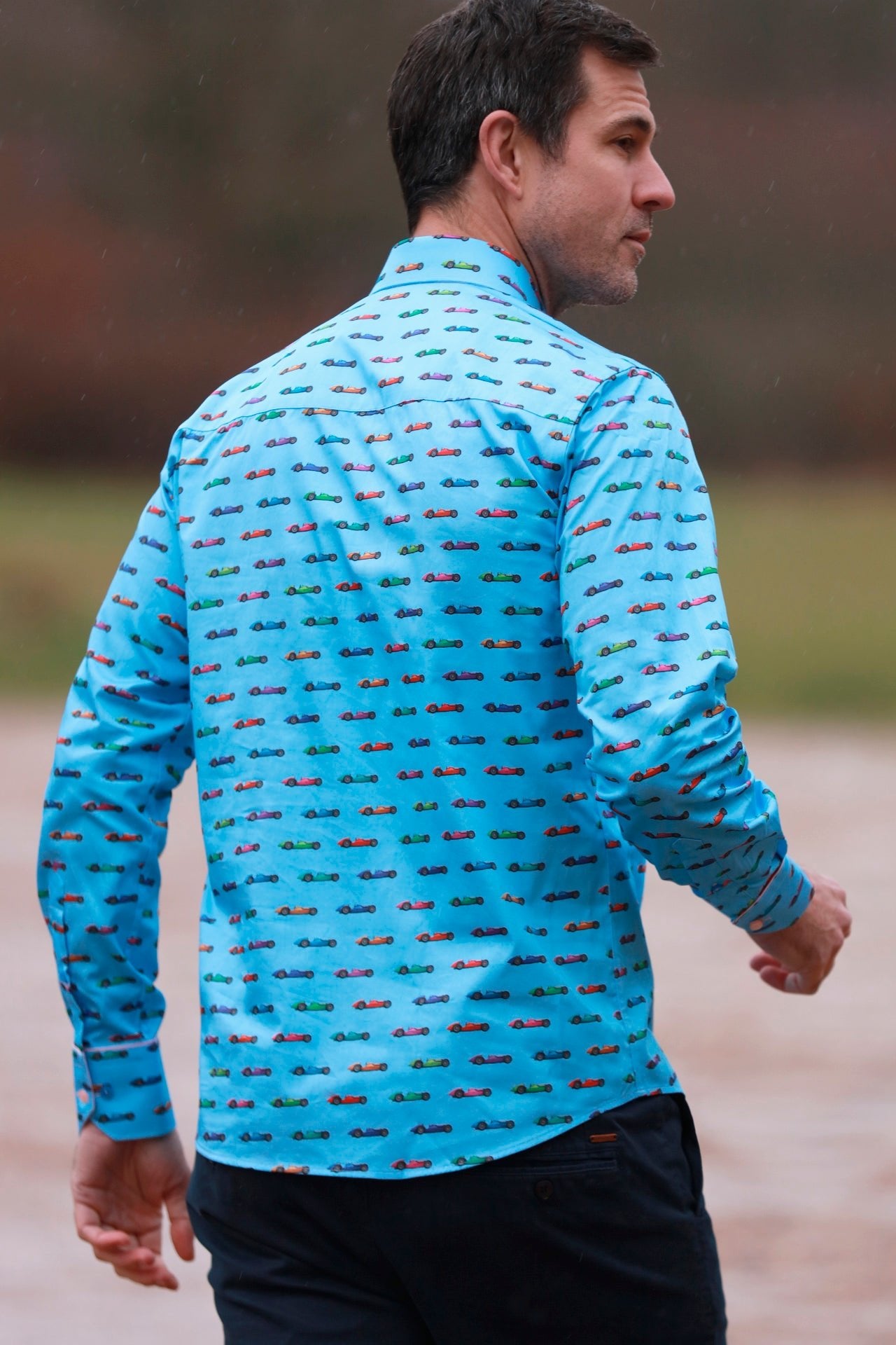 VINTAGE GRAND PRIX SHIRT - Premium Men's Patterned Shirt by Claudio Lugli | Bold Design, Tailored Fit, Best Printed Shirts