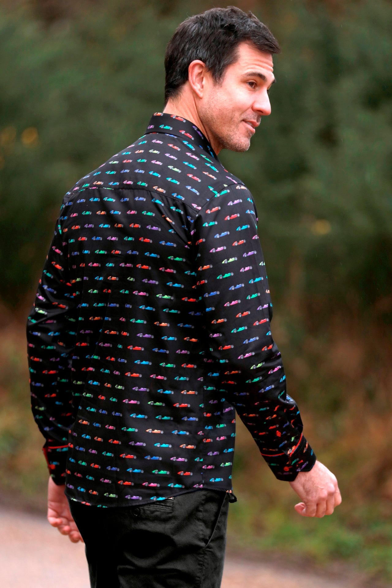 VINTAGE GRAND PRIX SHIRT - Premium Men's Patterned Shirt by Claudio Lugli | Bold Design, Tailored Fit, Best Printed Shirts