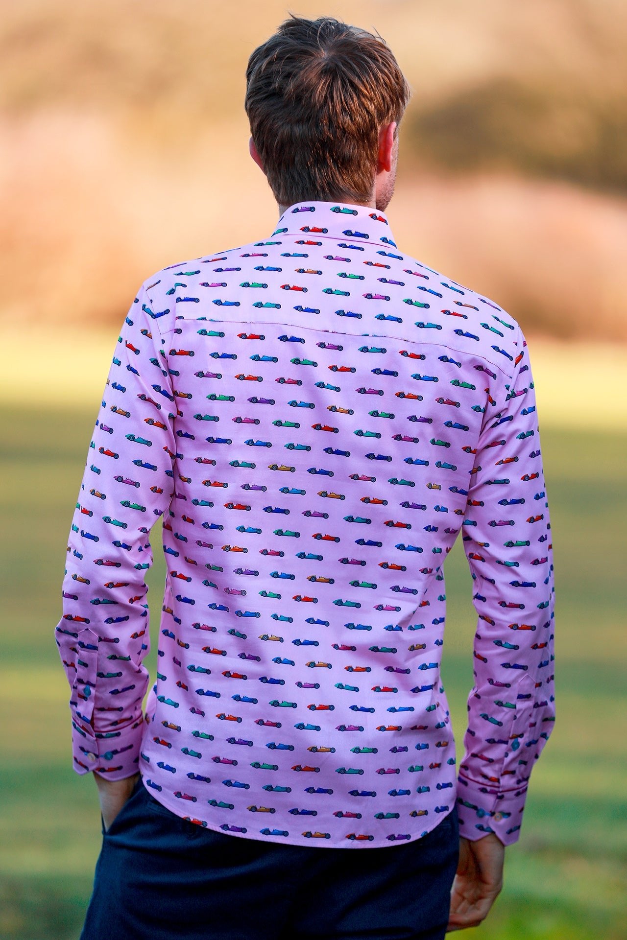 VINTAGE GRAND PRIX SHIRT - Premium Men's Patterned Shirt by Claudio Lugli | Bold Design, Tailored Fit, Best Printed Shirts