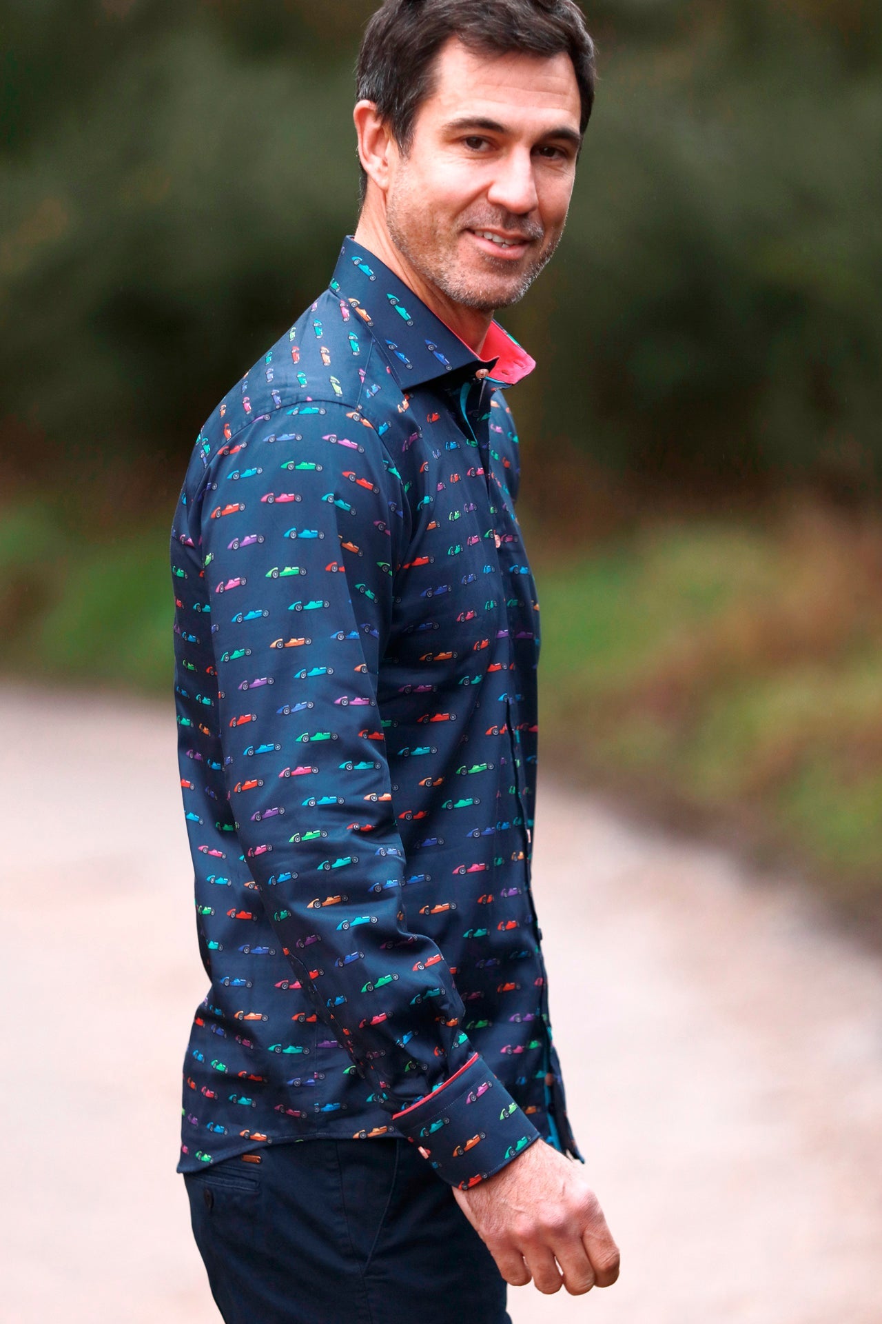 VINTAGE GRAND PRIX SHIRT - Premium Men's Patterned Shirt by Claudio Lugli | Bold Design, Tailored Fit, Best Printed Shirts