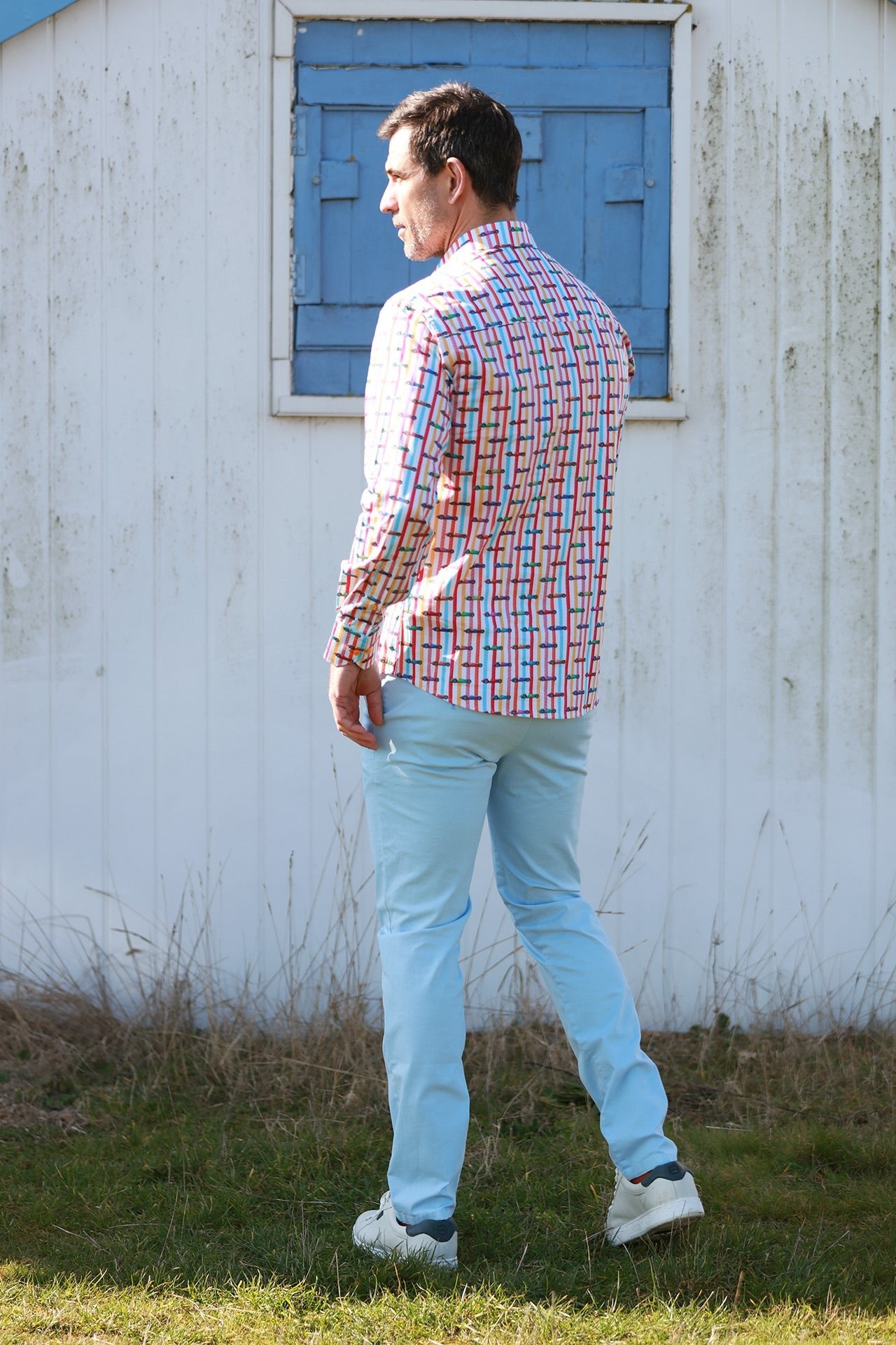 VINTAGE GRAND PRIX SHIRT - Premium Men's Patterned Shirt by Claudio Lugli | Bold Design, Tailored Fit, Best Printed Shirts