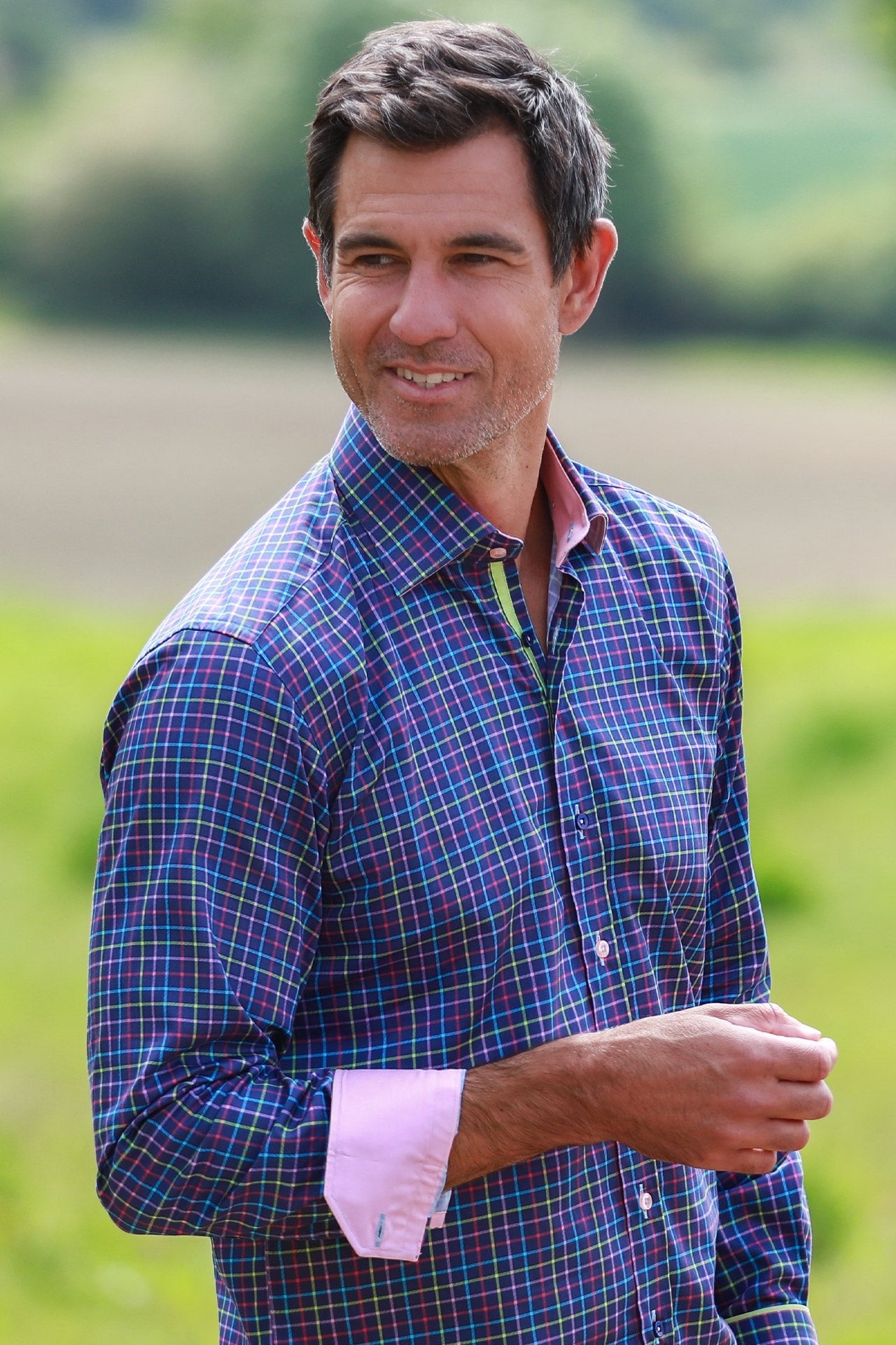 CL2539 NAVY CHECK - Claudio Lugli Shirts