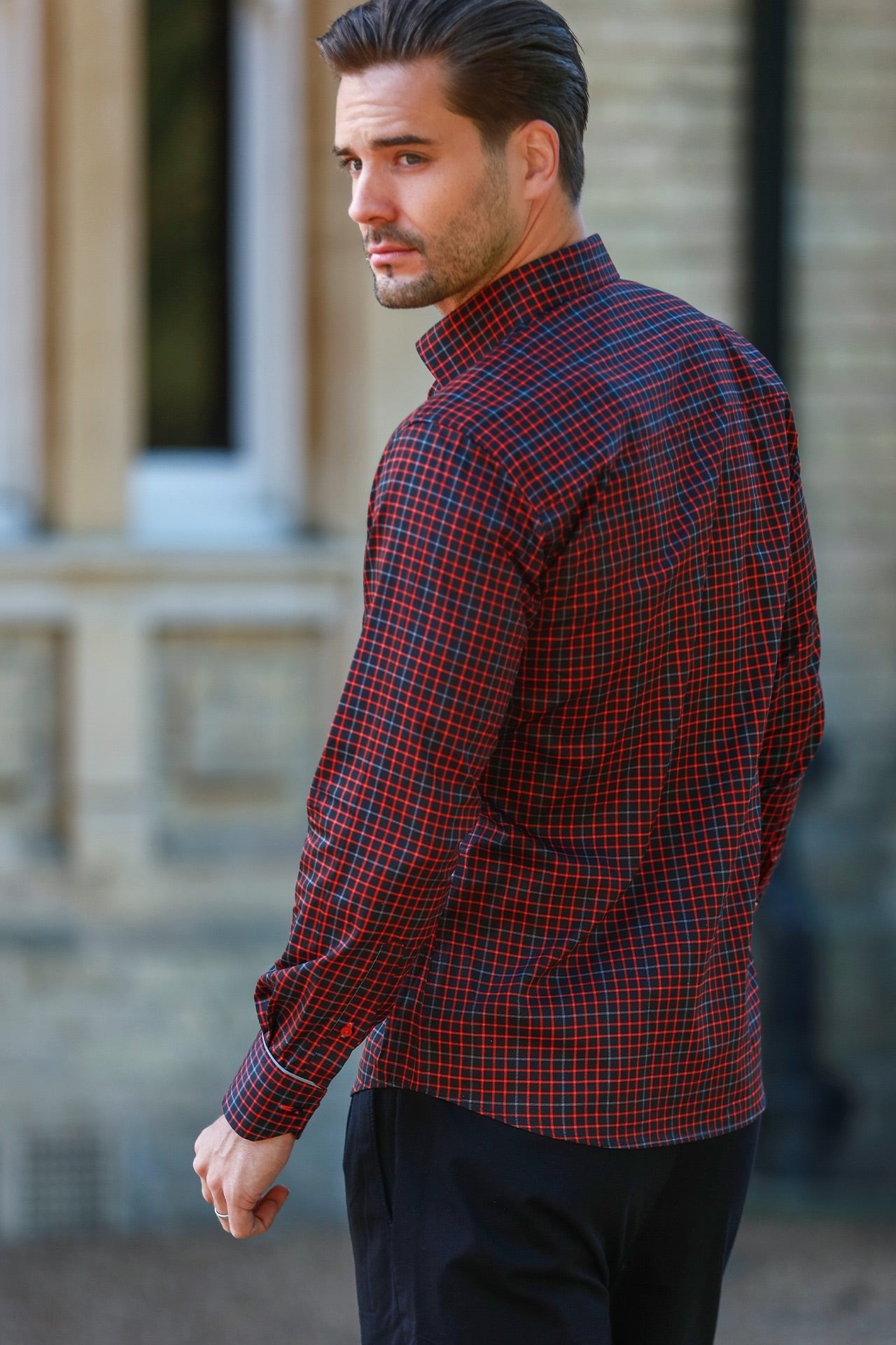 CL2542 BLACK CHECK - Claudio Lugli Shirts