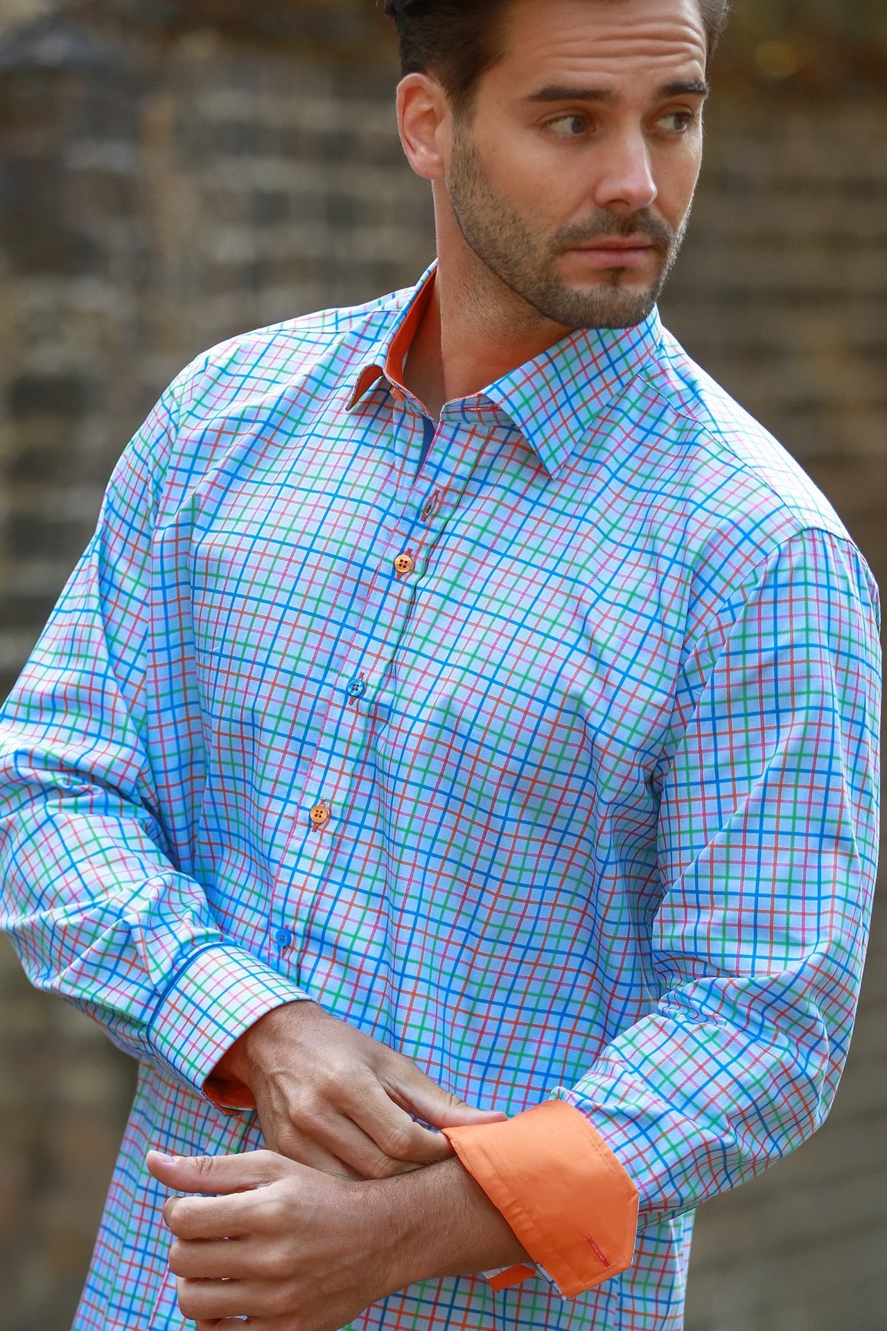 CL2545 SKY CHECK - Claudio Lugli Shirts