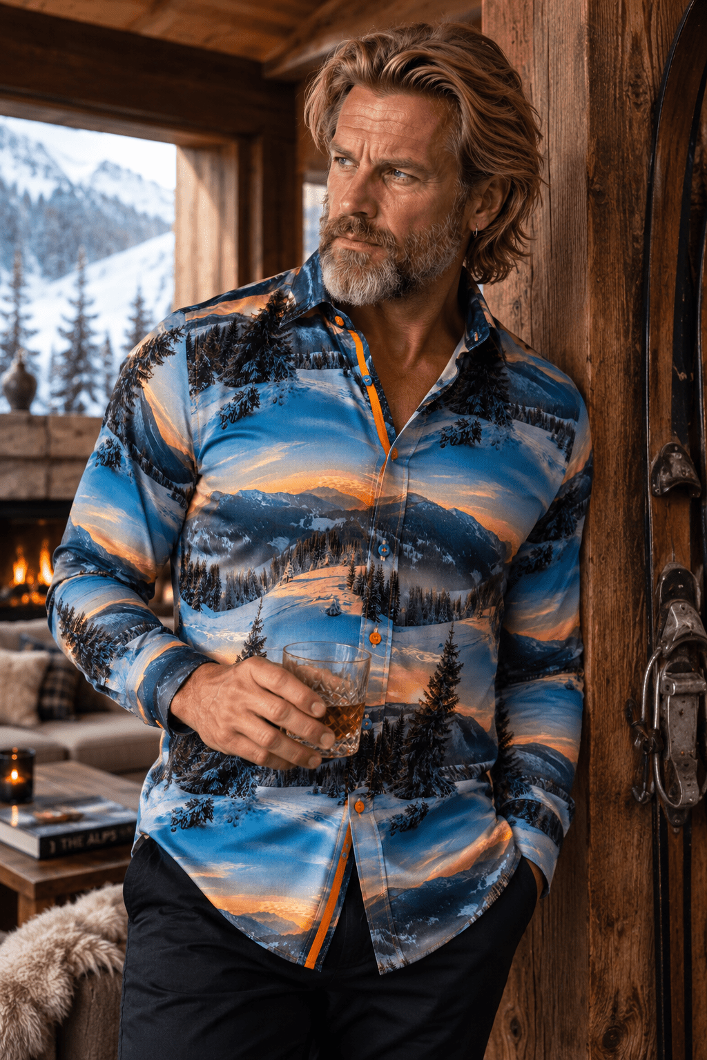 CL26108 White Winter Sunset - Claudio Lugli Shirts
