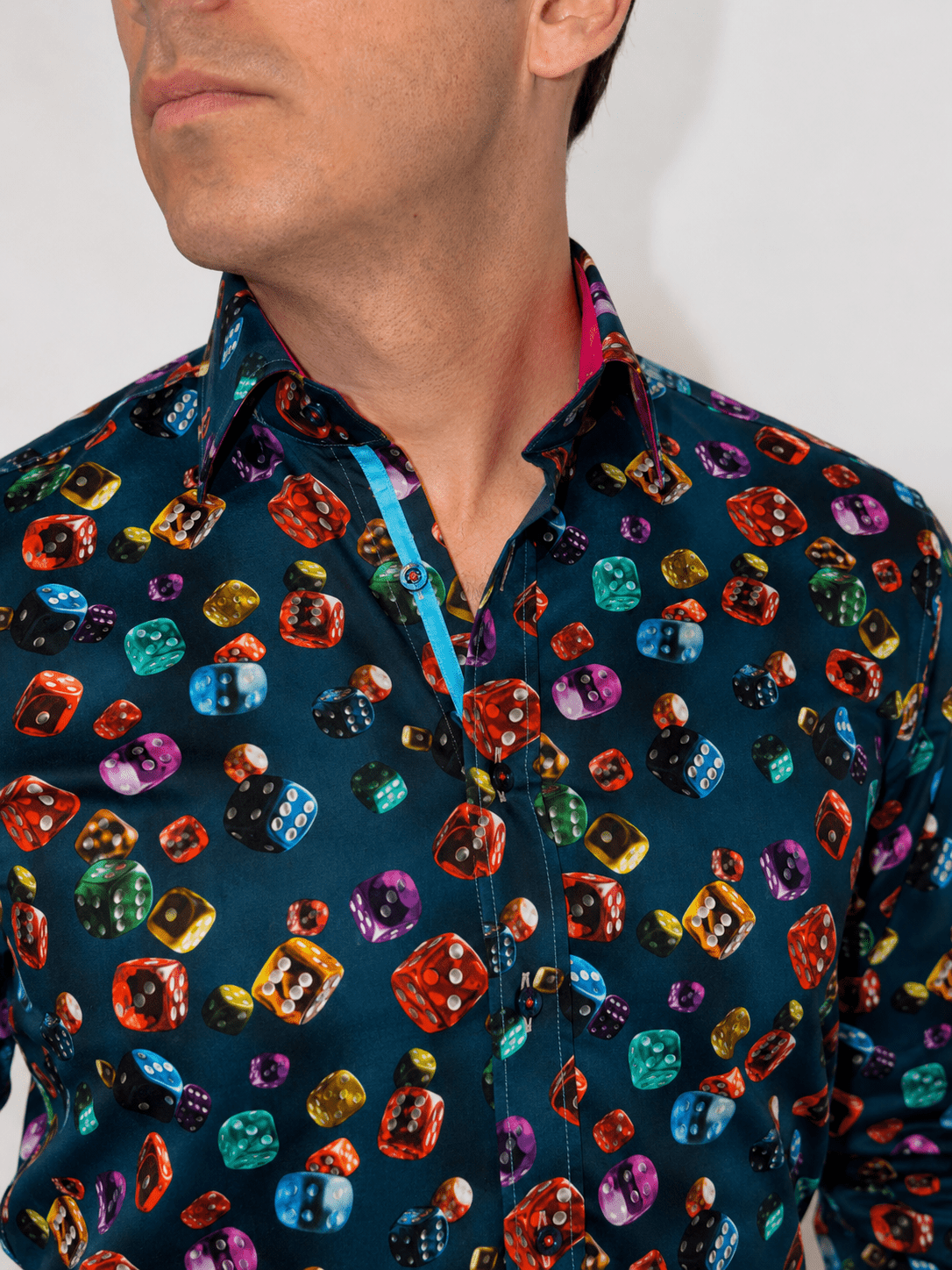 CL26120 Navy Dice - Claudio Lugli Shirts