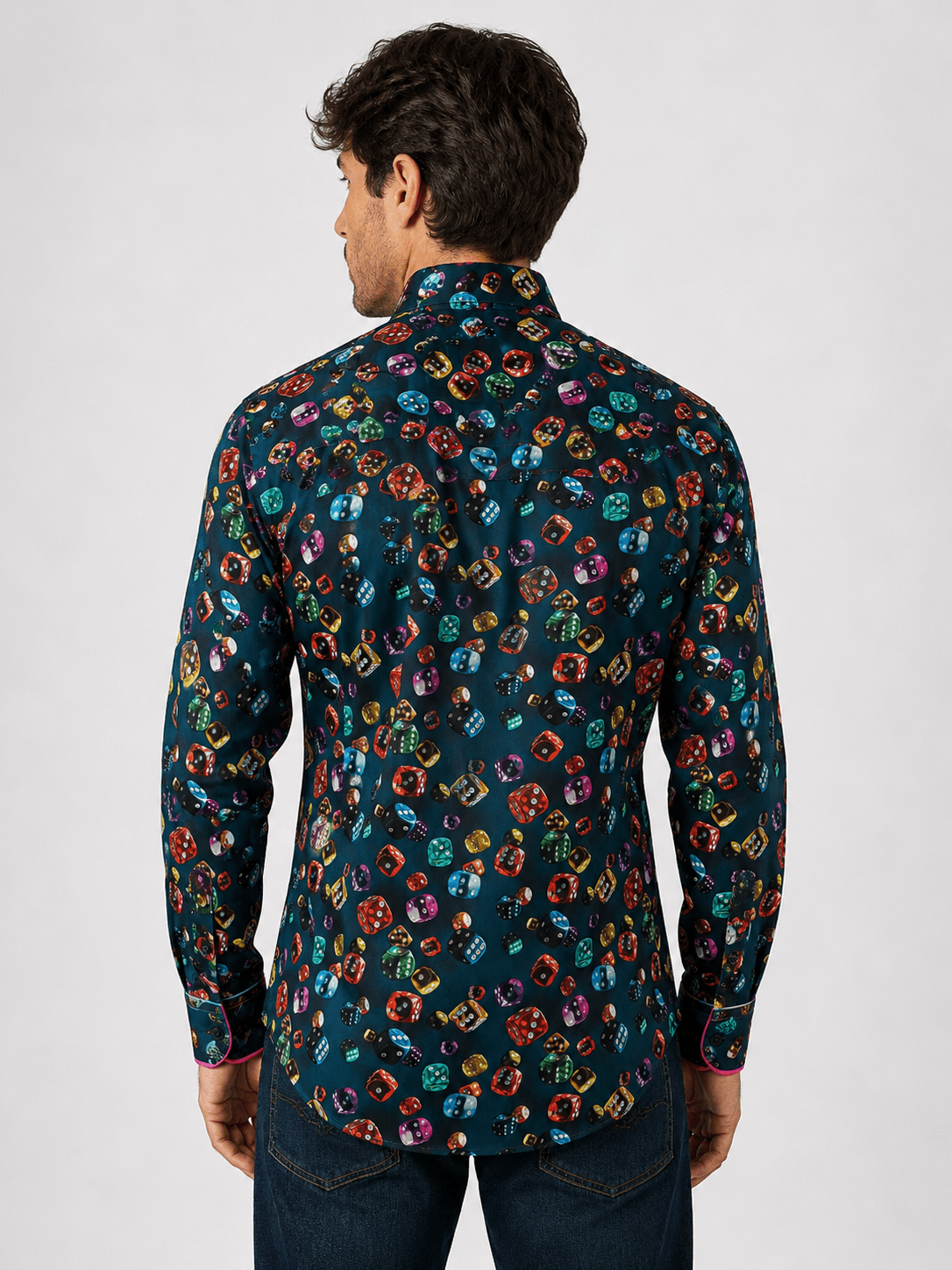 CL26120 Navy Dice - Claudio Lugli Shirts