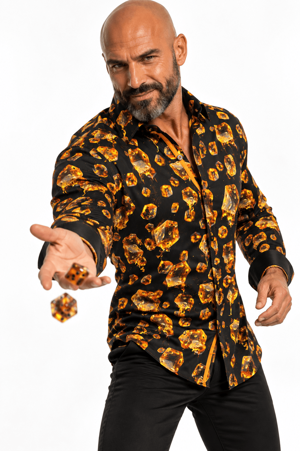 CL26121 Black Dice - Claudio Lugli Shirts