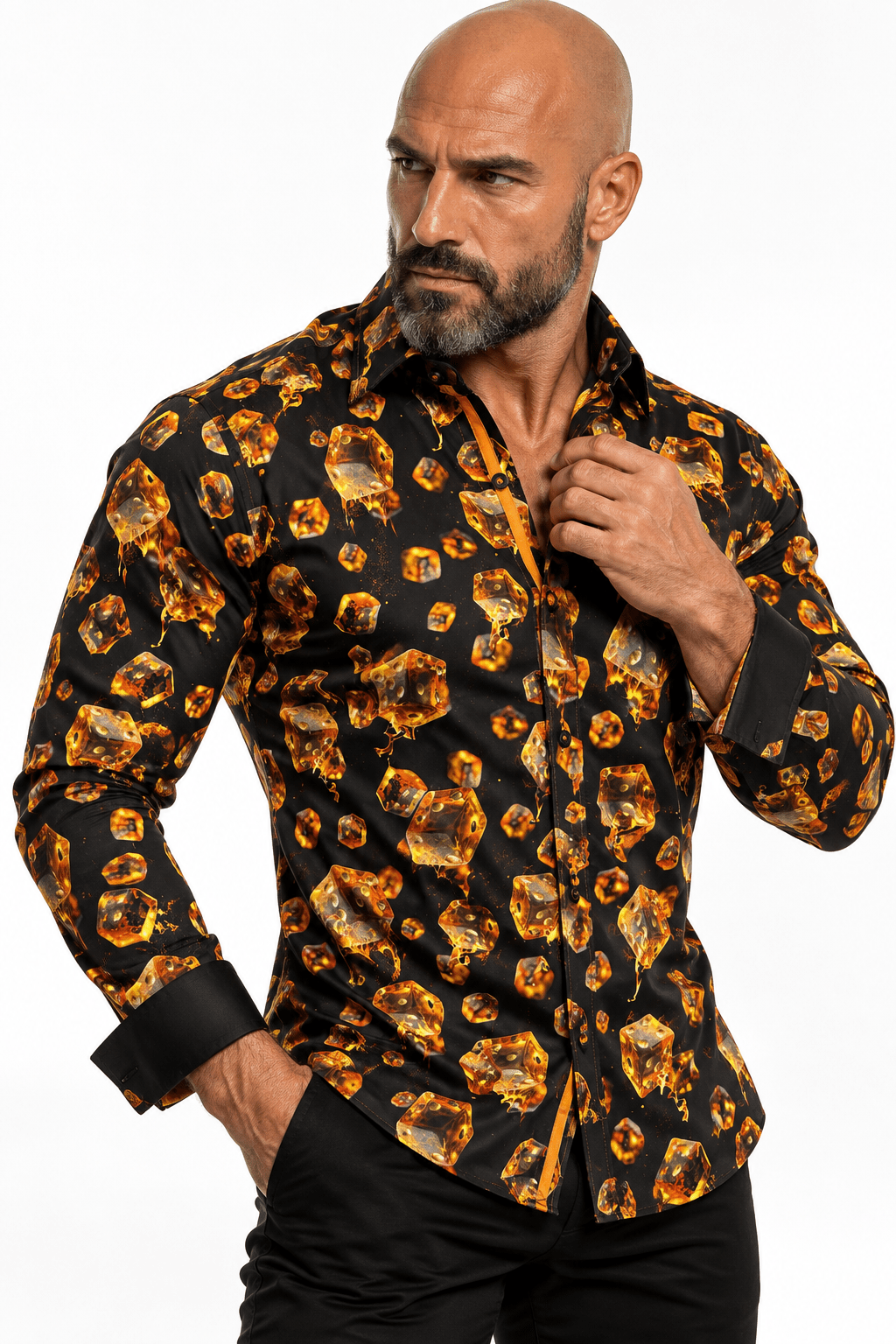 CL26121 Black Dice - Claudio Lugli Shirts