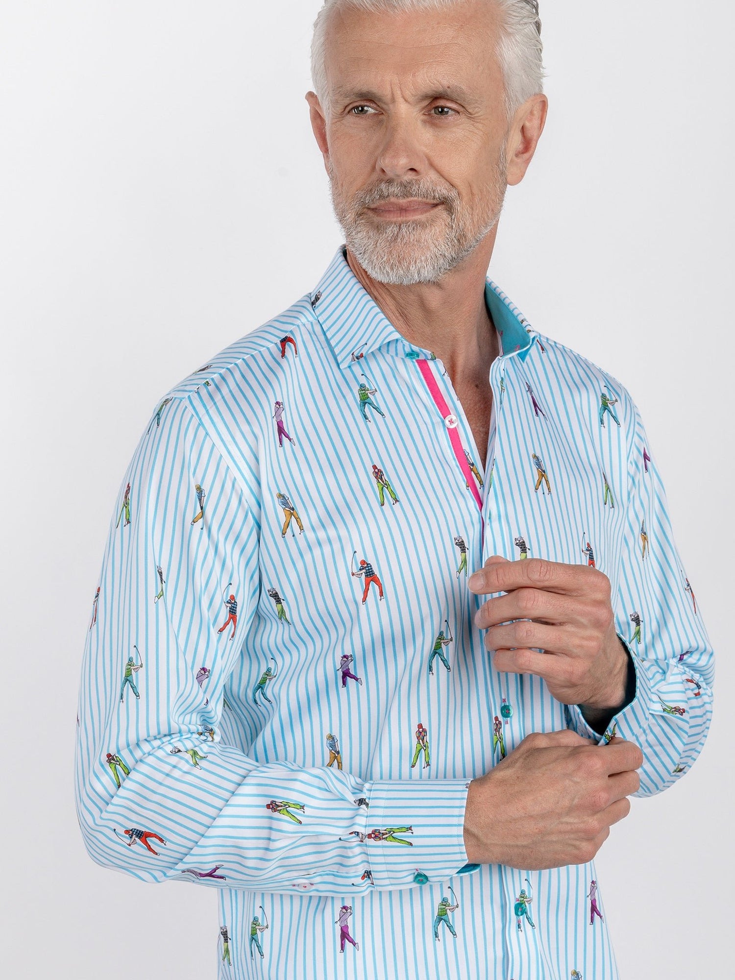 CL2619 STRIPE GOLFER - Claudio Lugli Shirts