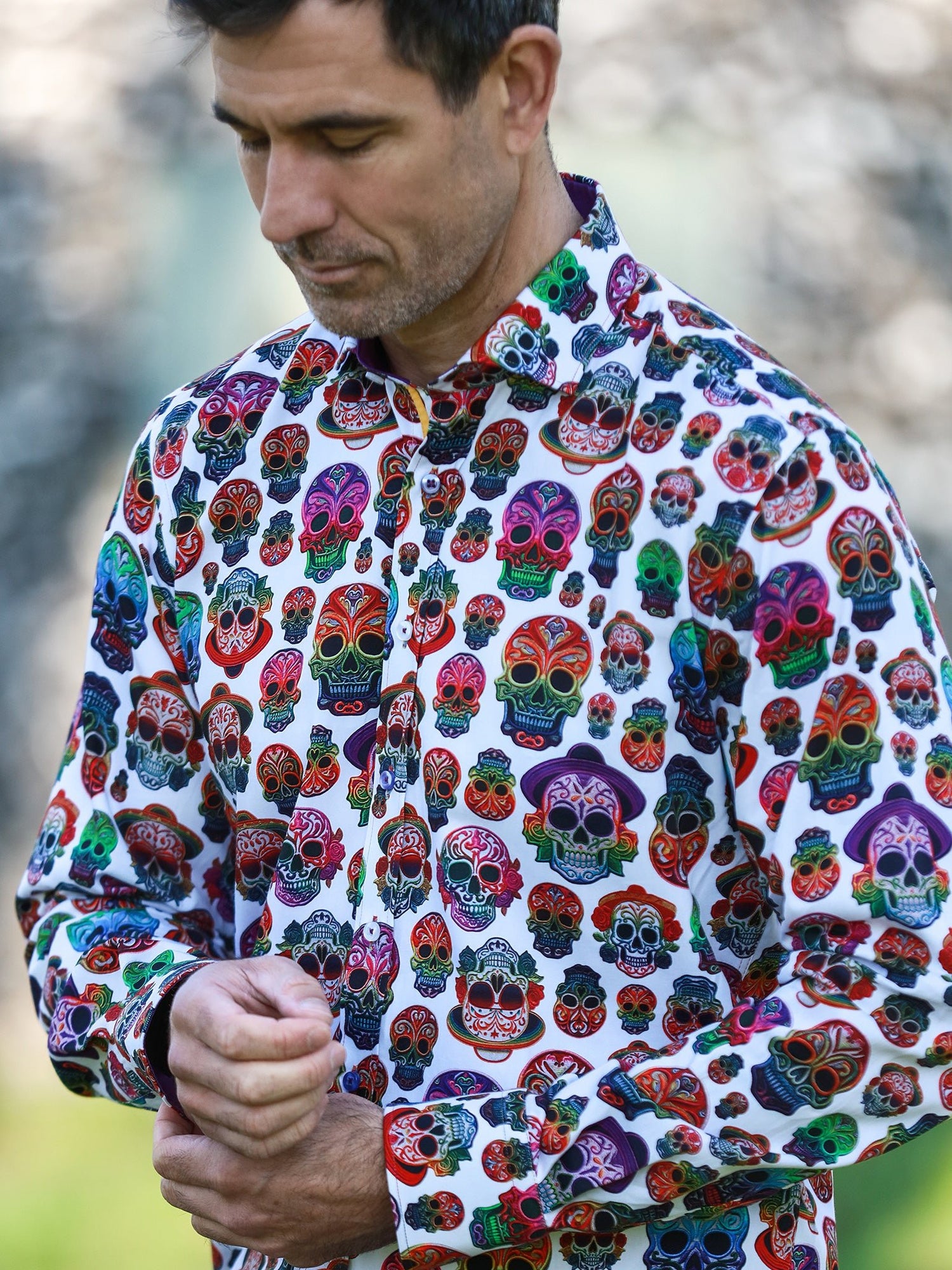 CL2621 EMBROIDERY SKULLS - Claudio Lugli Shirts