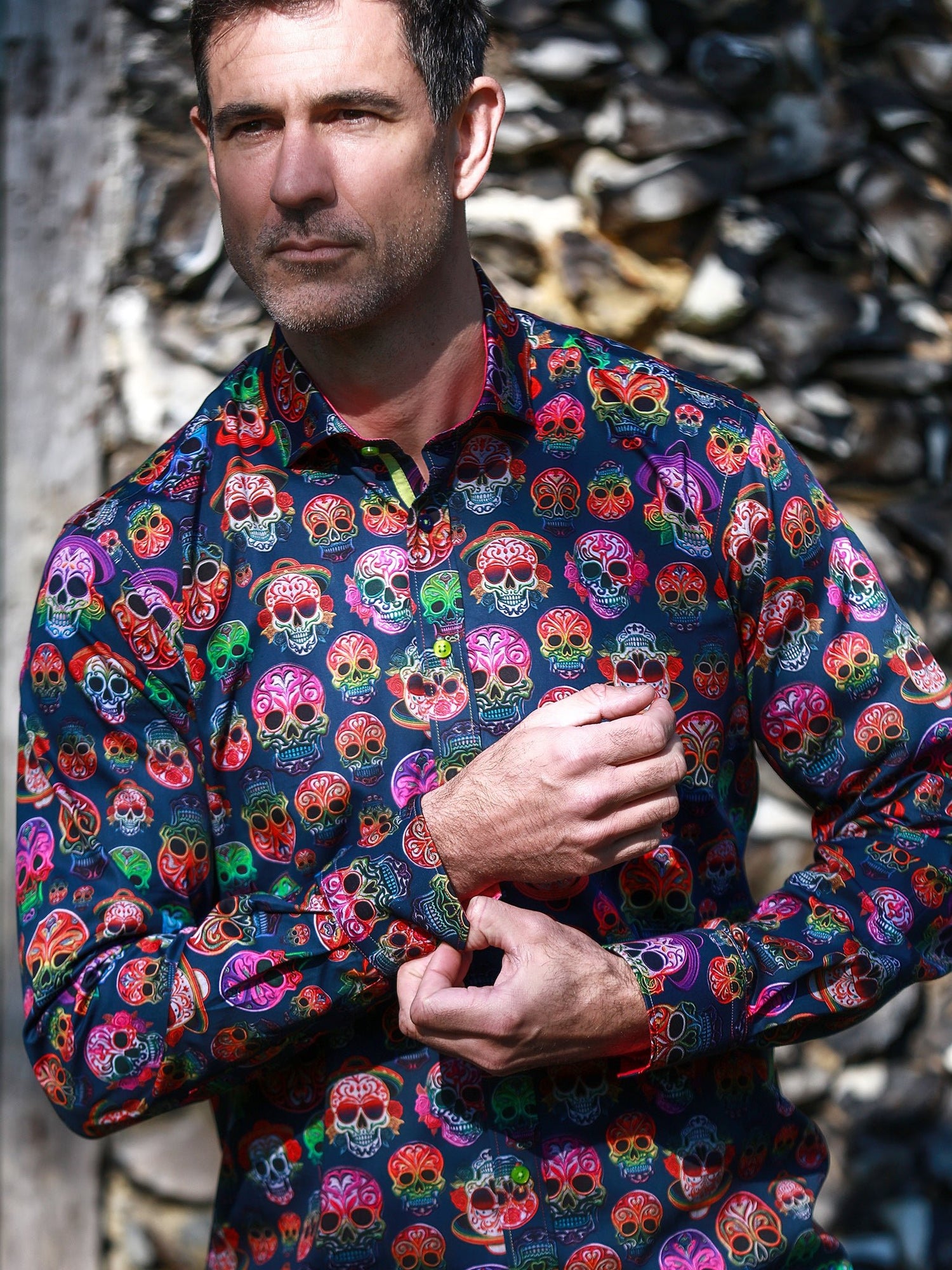 CL2621 EMBROIDERY SKULLS - Claudio Lugli Shirts
