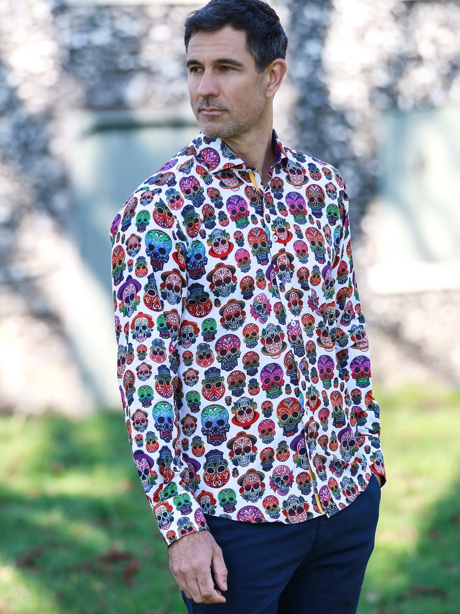 CL2621 EMBROIDERY SKULLS - Claudio Lugli Shirts